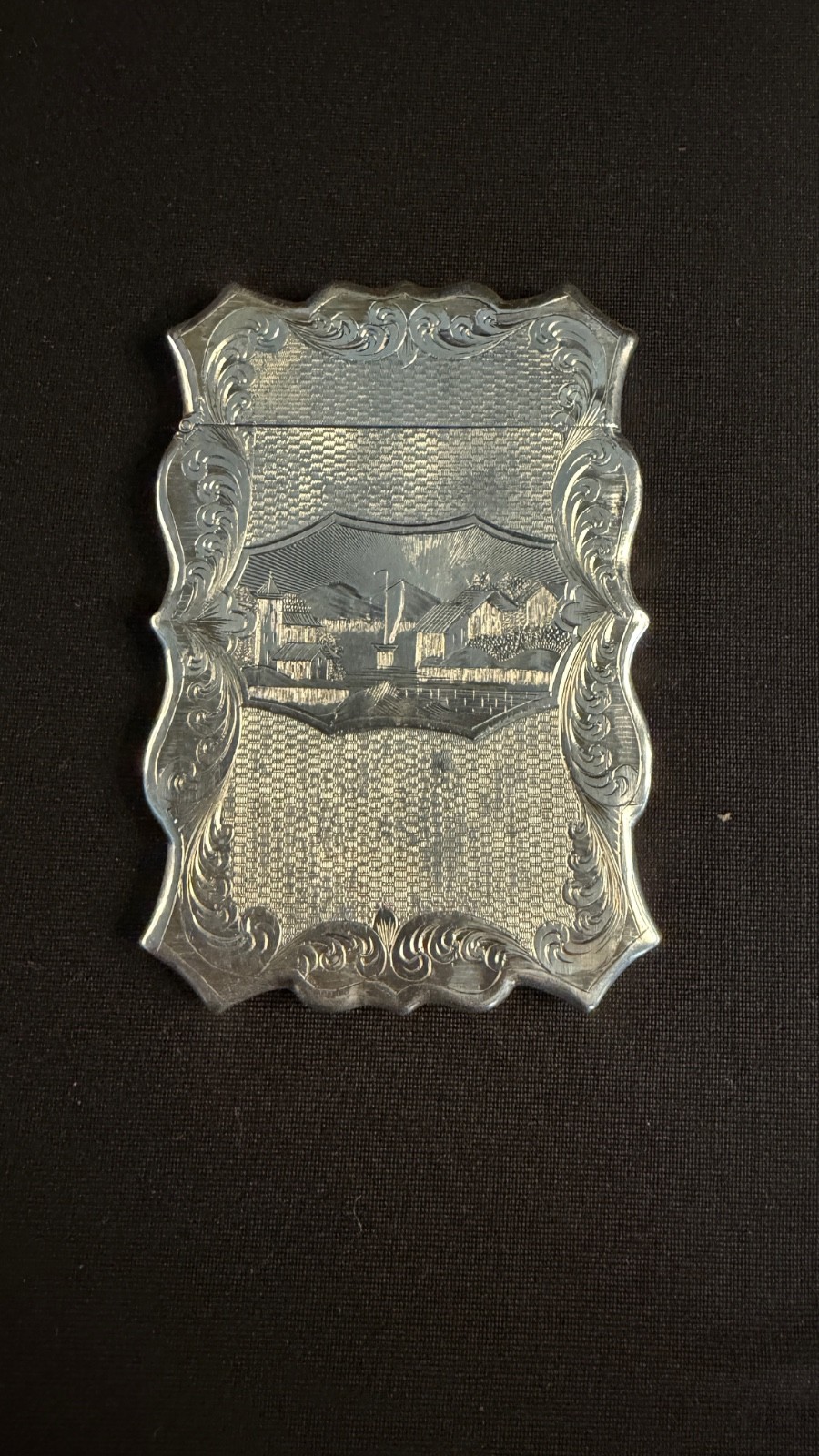Victorian American Coin Silver Calling Card Case