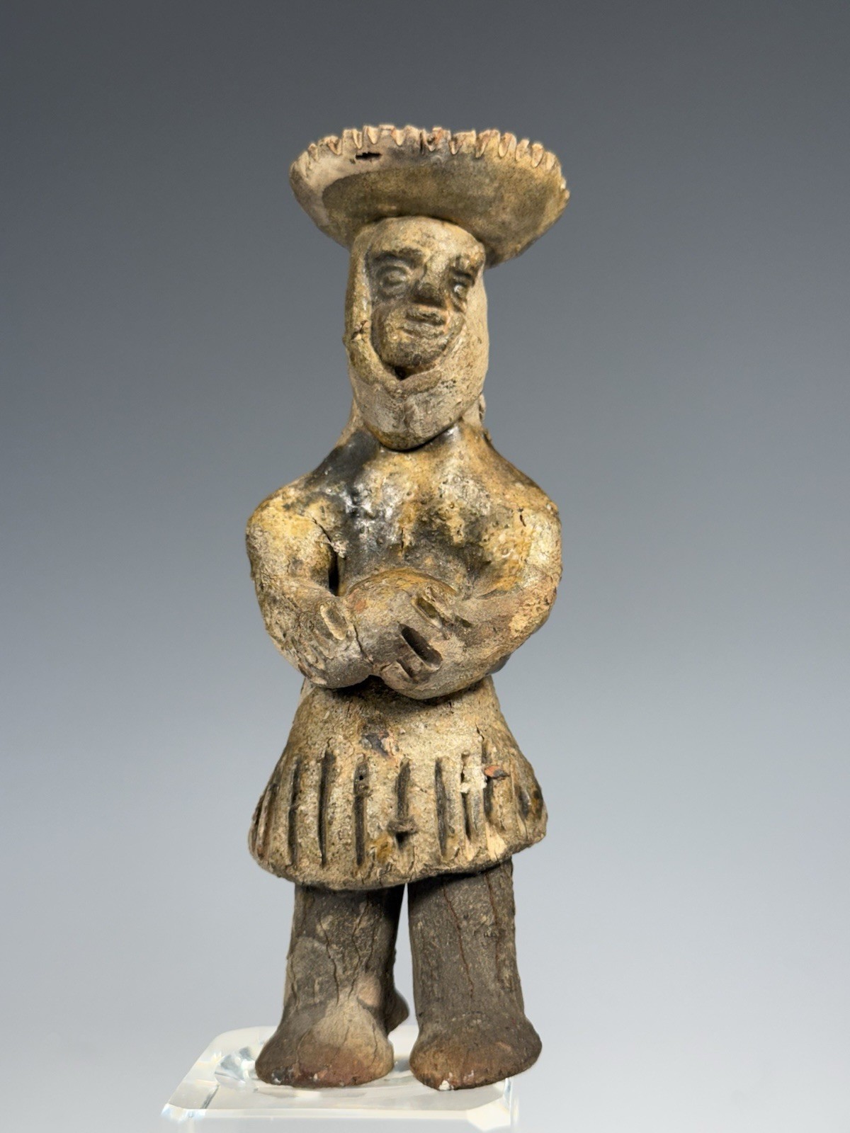 Peru or Bolivia Highlands Colonial Period Pottery Woman w/ Hat ca. 18-19th c.