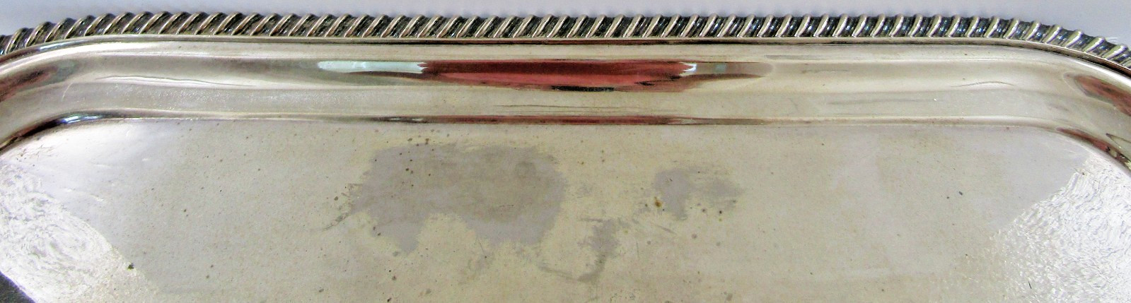 Old Sheffield Rectangular Butler Tray Gadrooned Edge 1840s