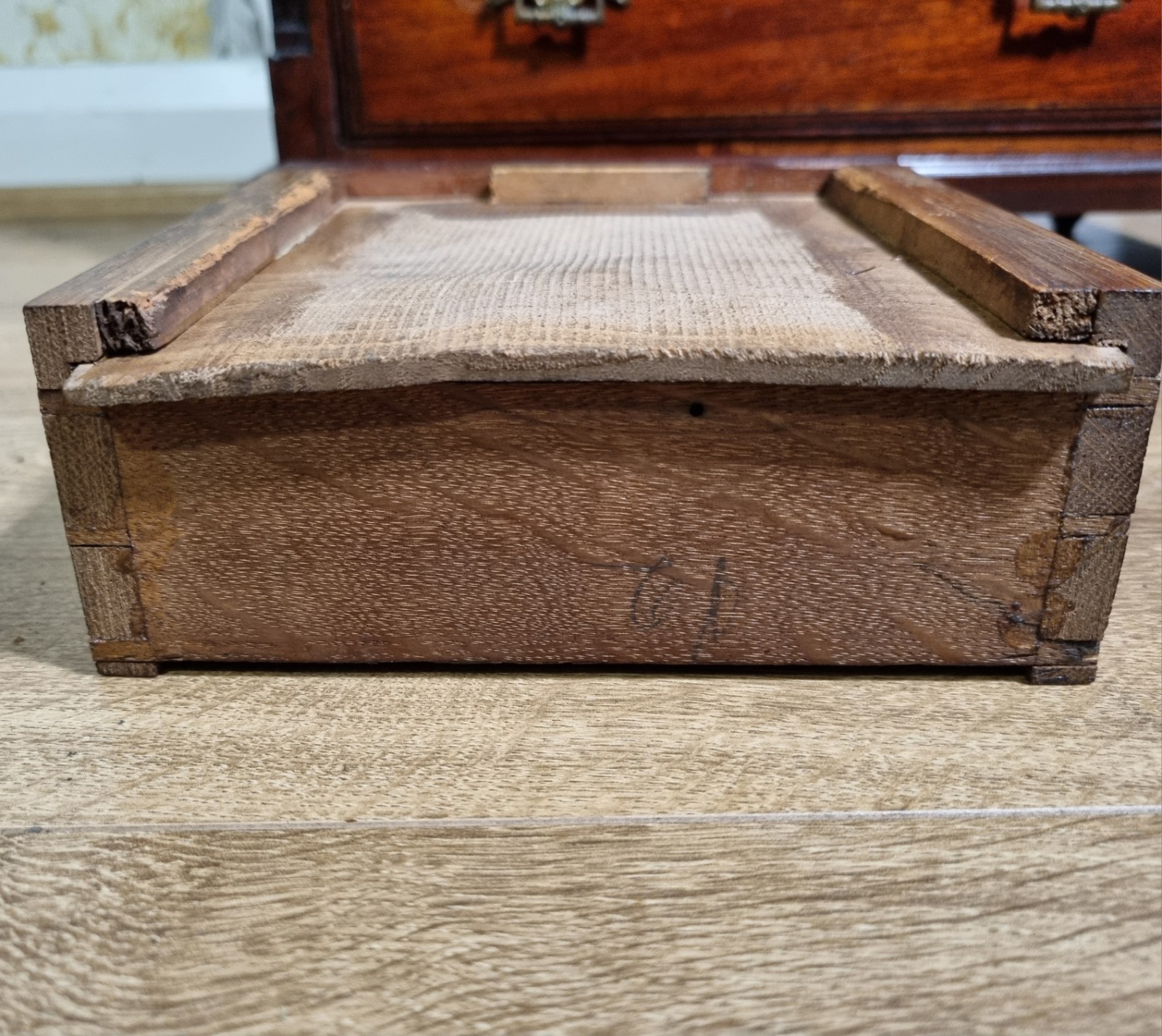 Antique 19th Century Mahogany Miniature Chest Of 5 Drawers Apprentice Piece