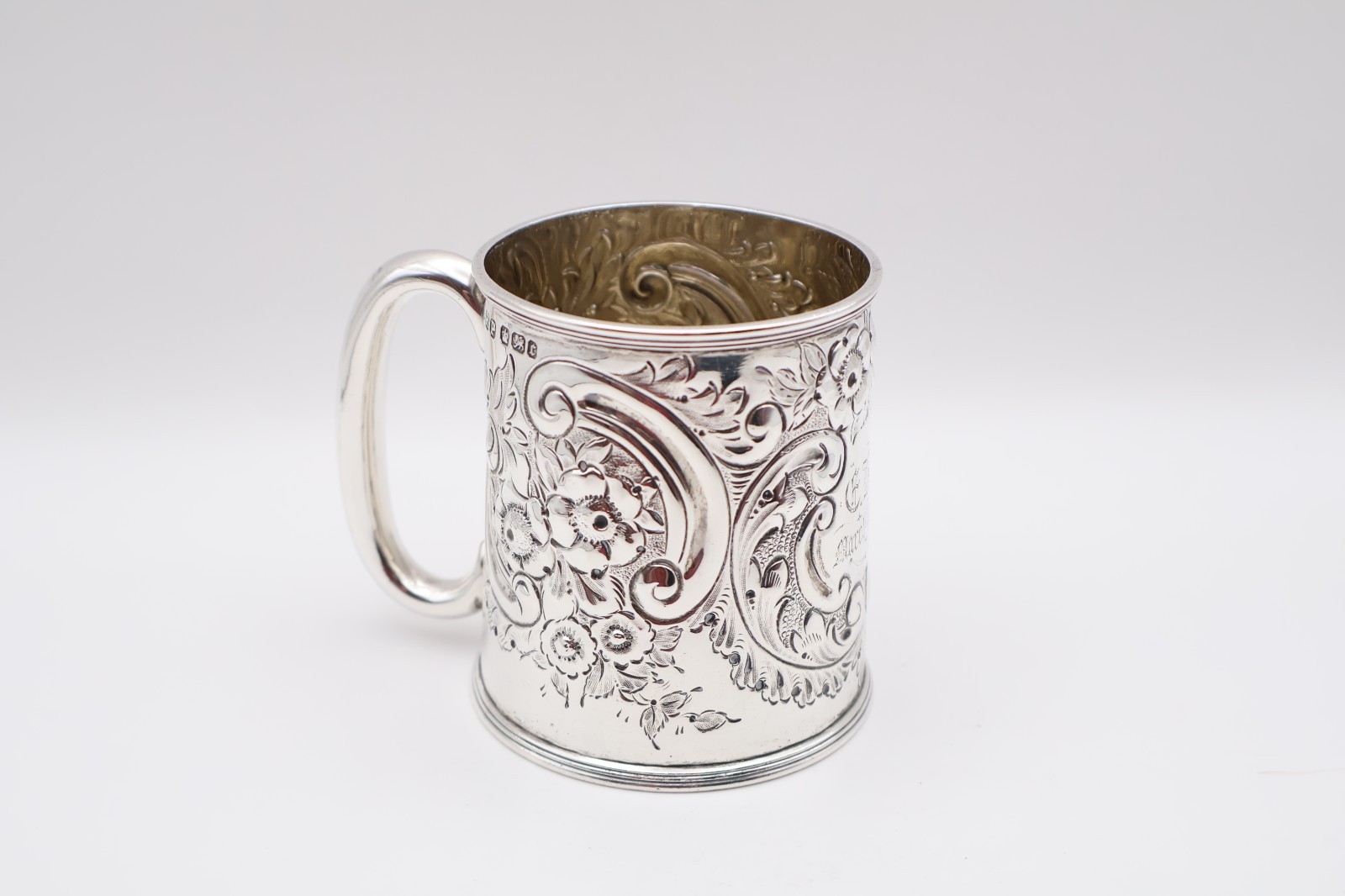 Antique Victorian Solid Silver Christening Cup Mug Hallmarked Sheffield 1895