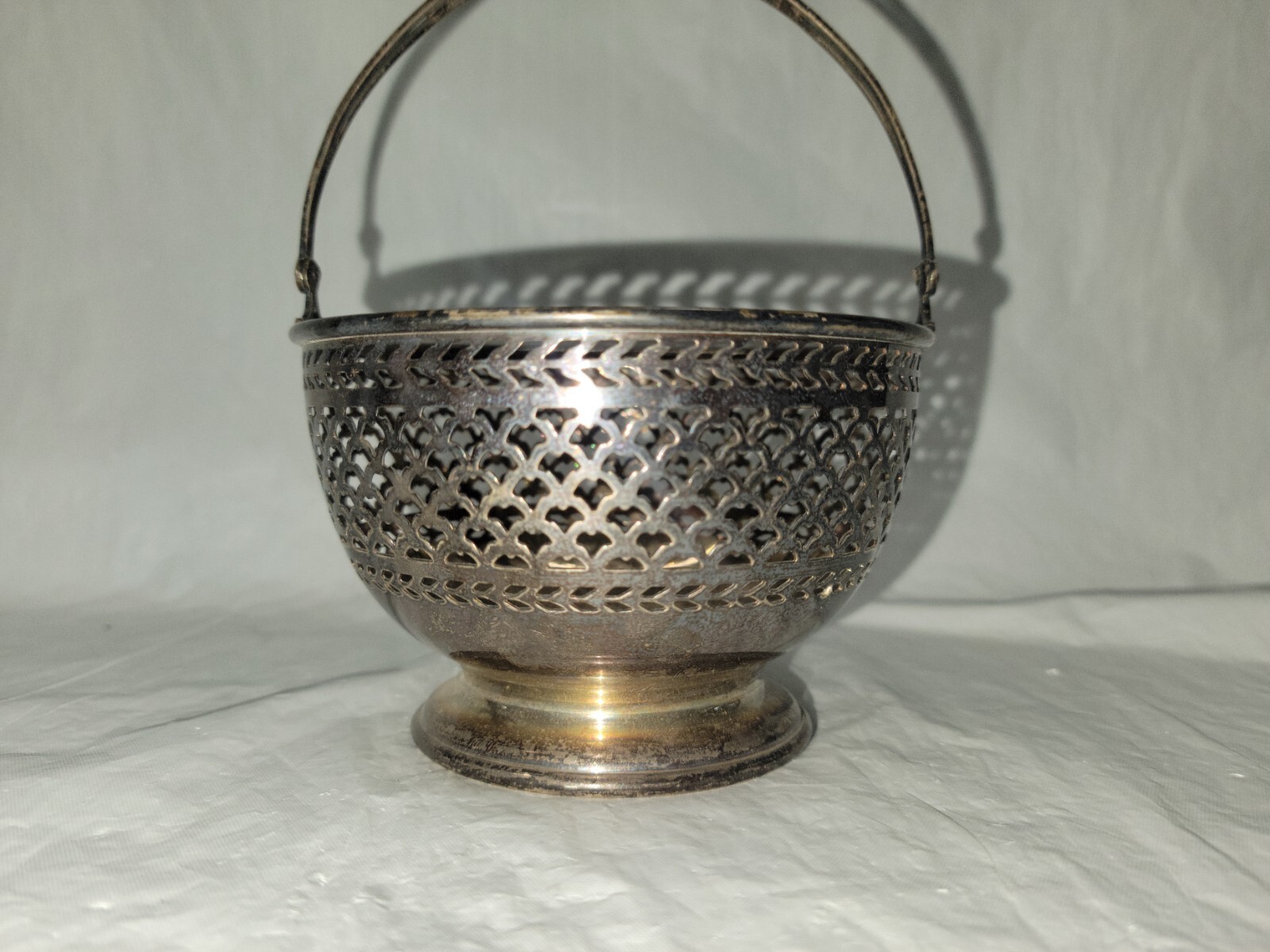 Exemplar by Watson Open Work Sterling Silver Sugar Bowl Basket Style 98 G. 5000