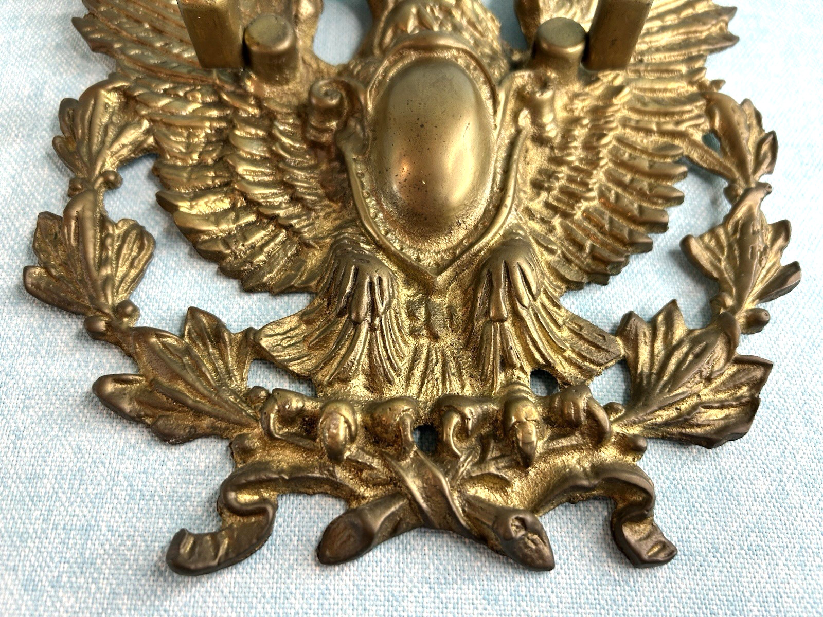 American Eagle Door Knocker Large 9″x9″ Vintage Brass Tone