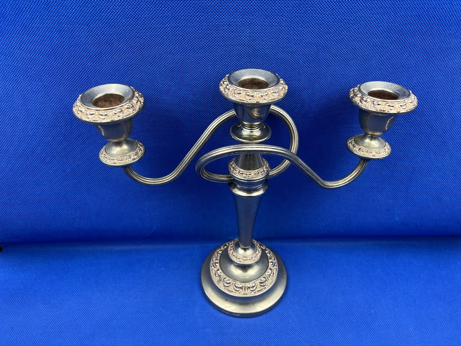 Good Quality 3 armed Silver plated Candelabra, made in England.
