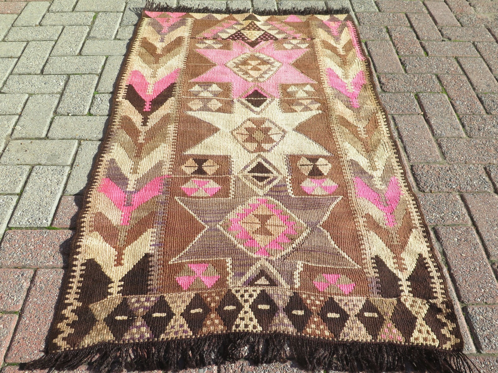 Turkish Kilim Rug, Area Rugs, Wool Rug Handmade Floor Carpet Bedroom Rug 32″x49″