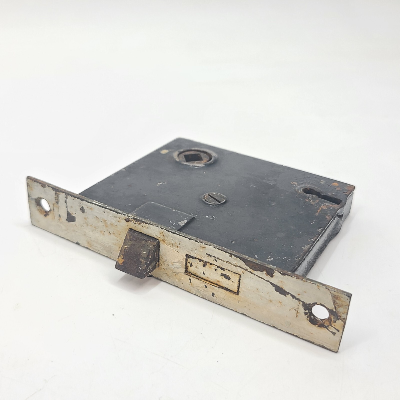 Mortise Lock Door Hardware Salvage Estate Vtg Skeleton Keyhole NO Key (A)