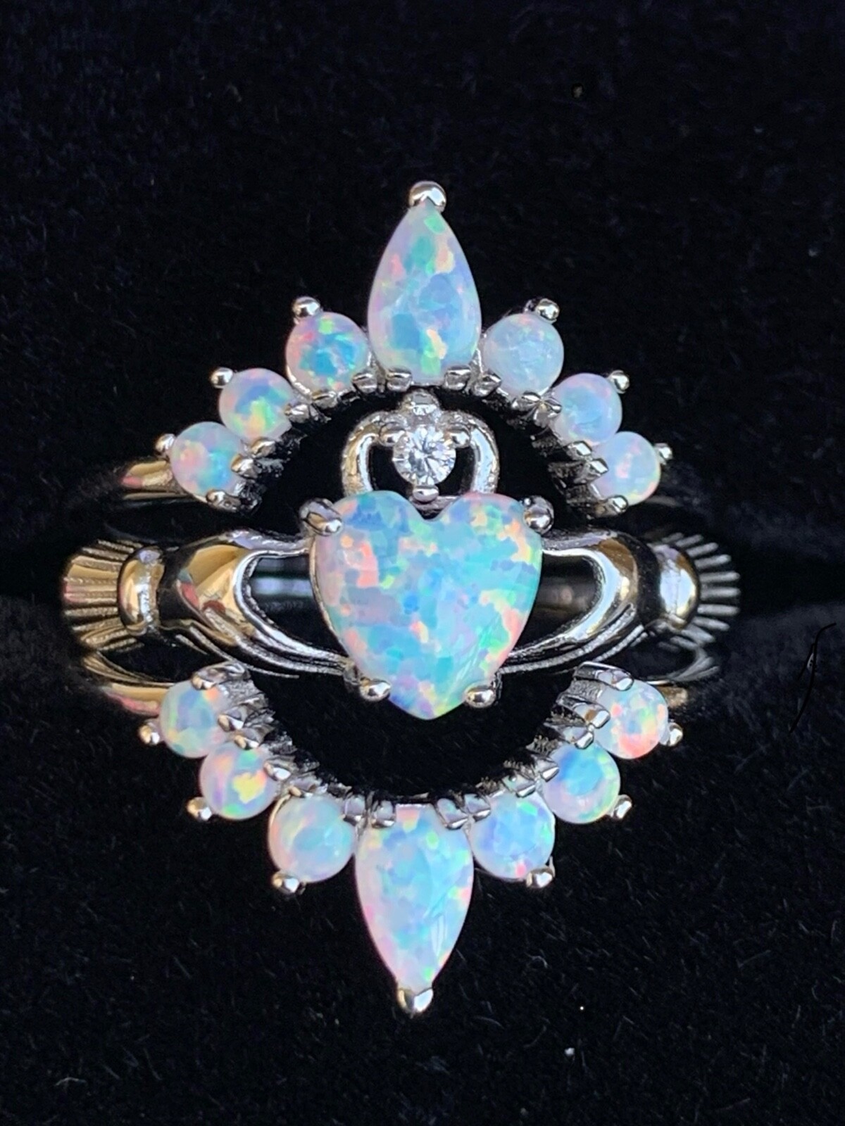 Claddagh ring,Irish ring opal ring,Claddagh rings Irish ring, Opal Claddagh ring