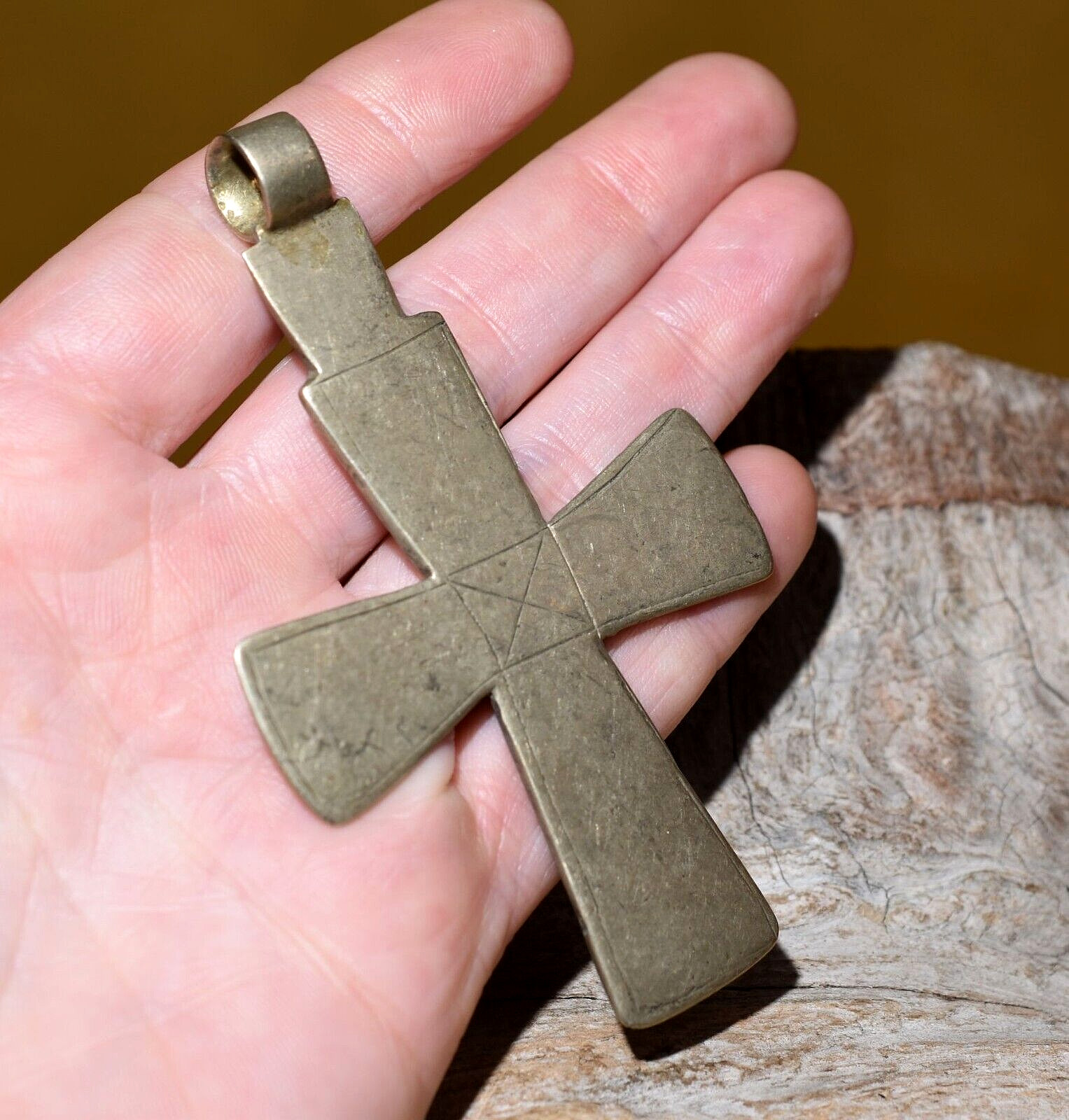 Antique Authentic Ethiopian Coptic Christian Cross Pendant From Ethiopia, Africa