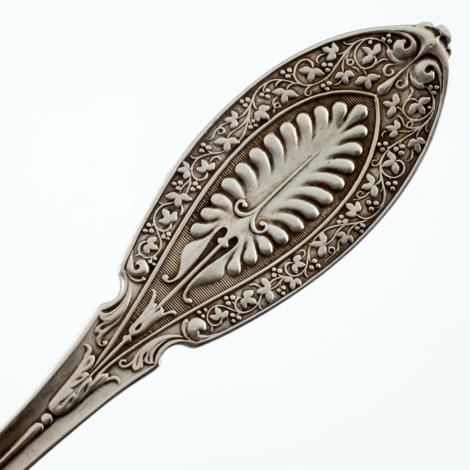 John Polhamus-Shiebler Serving Spoon in Princess Pattern 8.25″ Long
