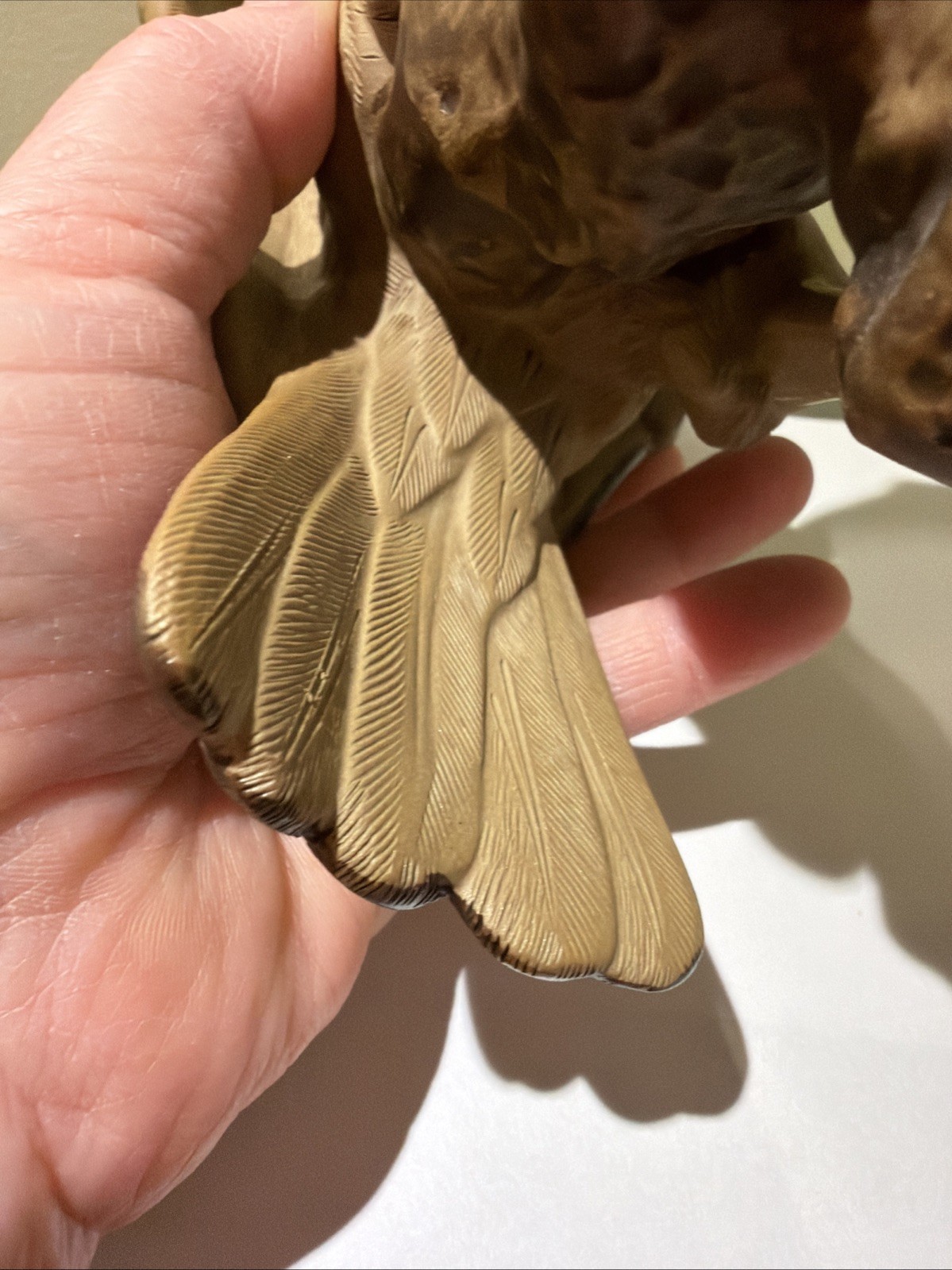 紫砂珍珠釉雕塑雄鹰 Vintage Chinese Purple Clay Zisha Sculpture Eagle Glazed Statue Figure