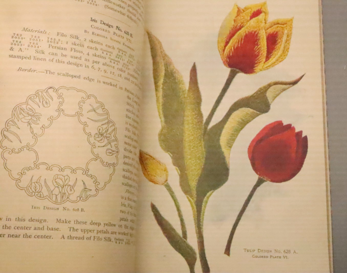 RARE 1899 Corticelli Home Needlework Book Silk Co Victorian Color Plates