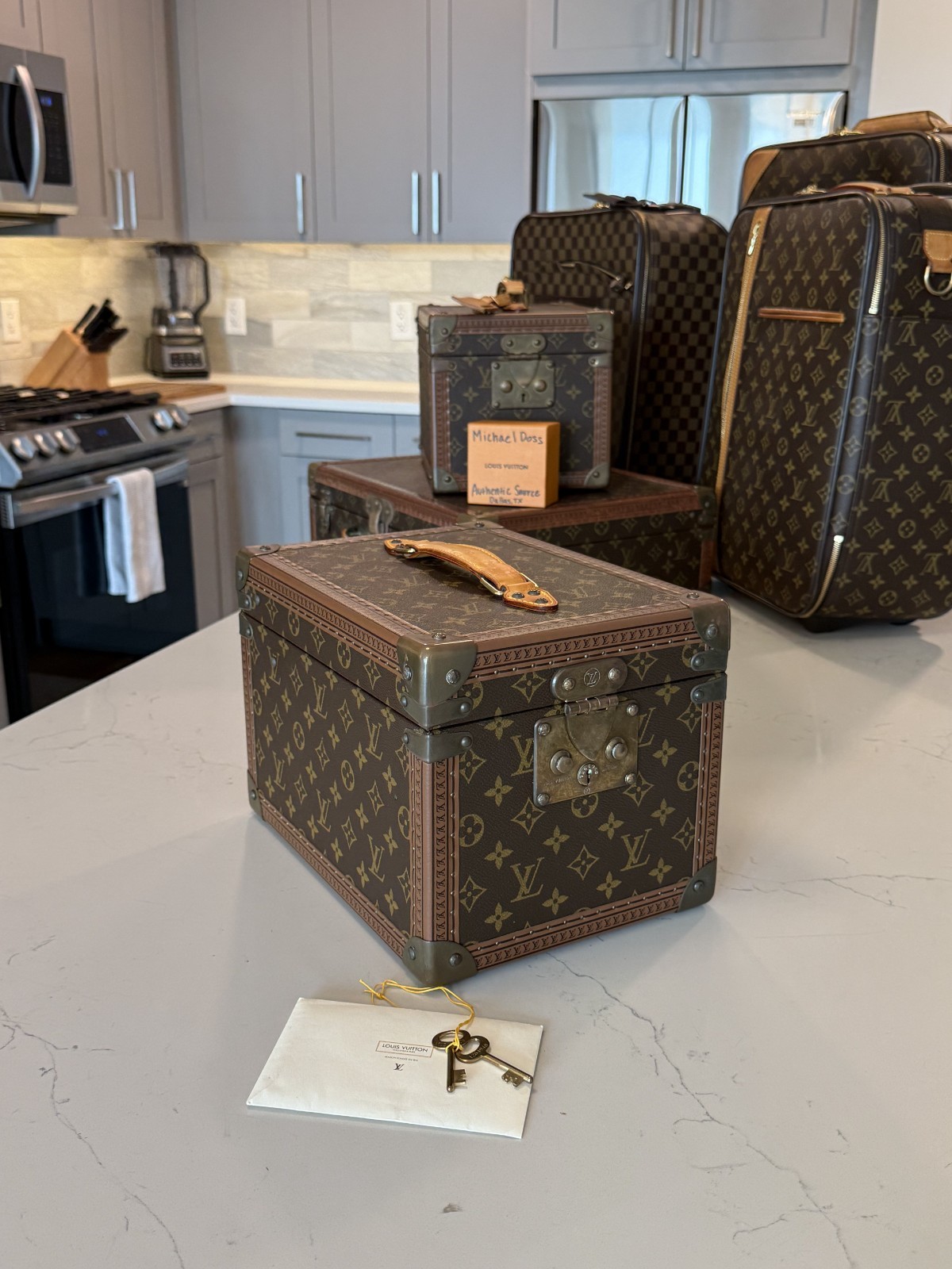 Louis Vuitton Boite a Falcons Vanity Trunk in Monogram Canvas with Insert & Key
