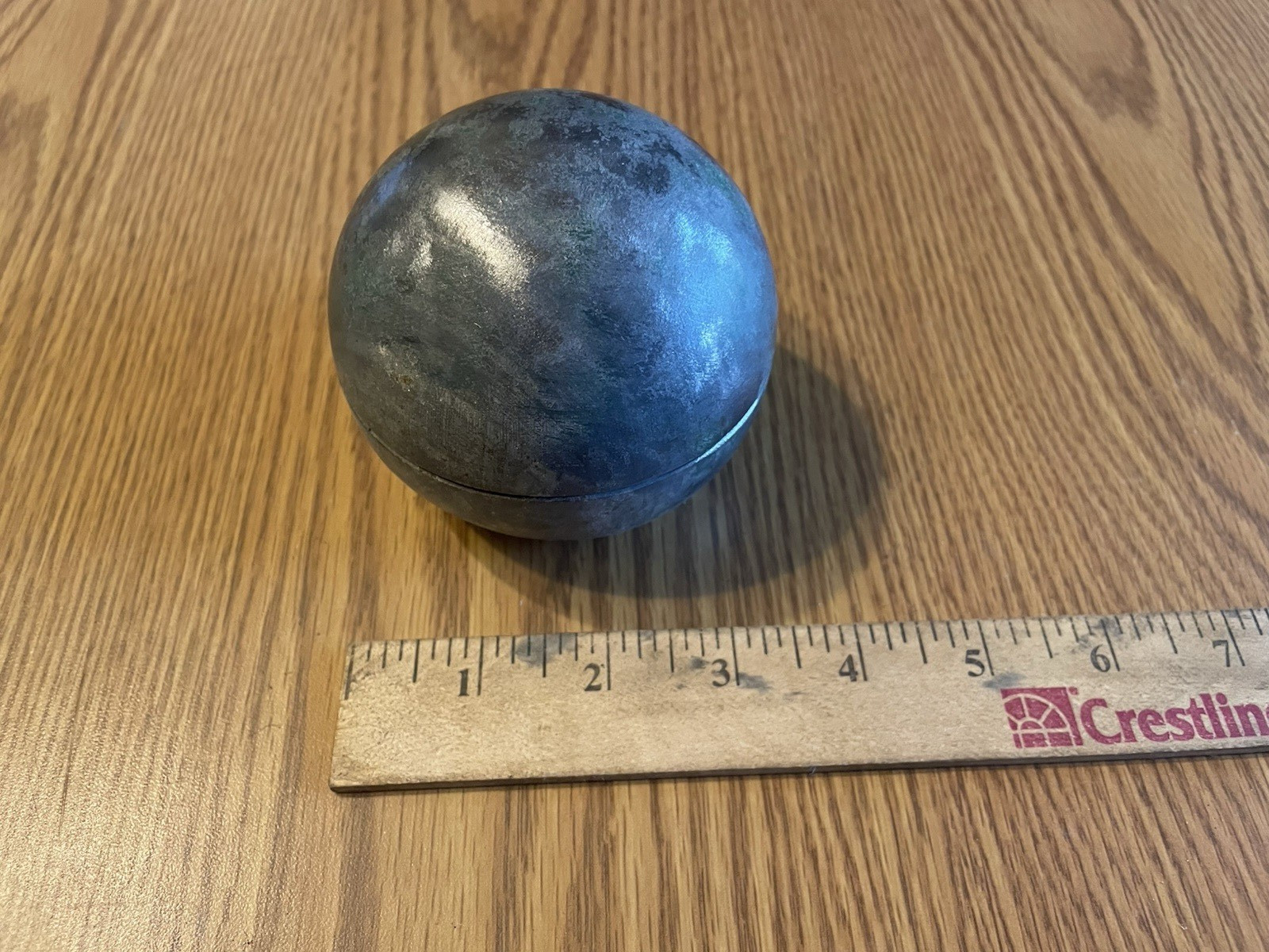 Vintage Galvanized Roof Ridge Ball End Cap Finial 3 1/2” Part