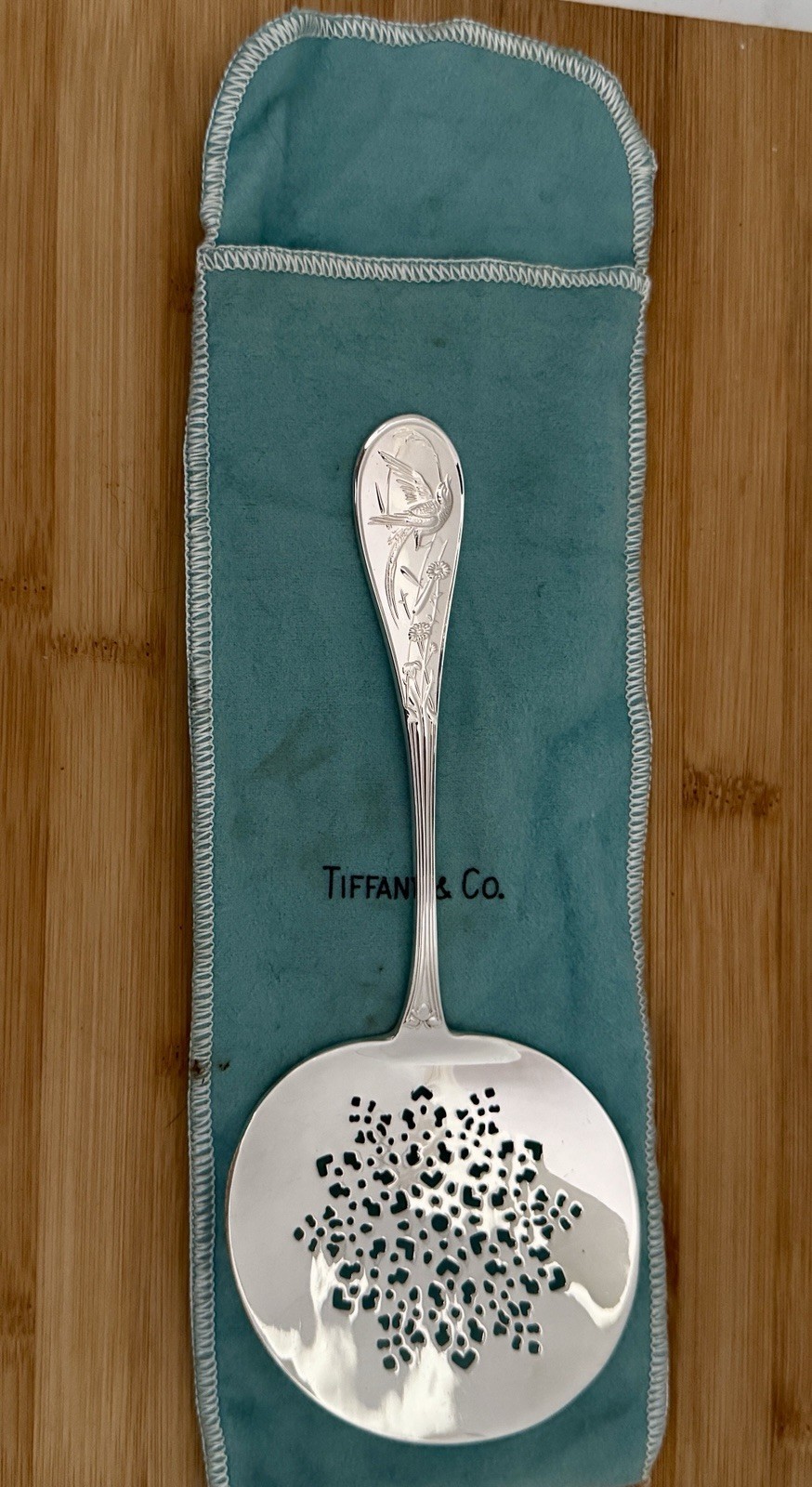TIFFANY AUDUBON STERLING 7 3/4” TOMATO SERVER NO MONOGRAM 4.18ozt IN ORIG. BAG