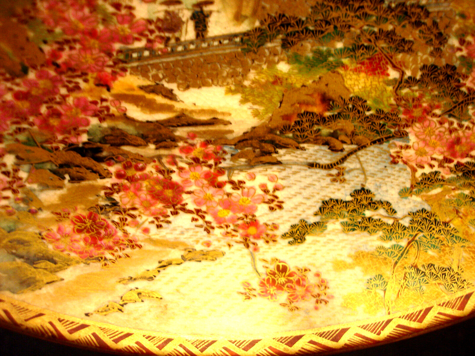 8 5/8″ D MARKED Koshida JAPANESE TAISHO PERIOD SATSUMA PLATE