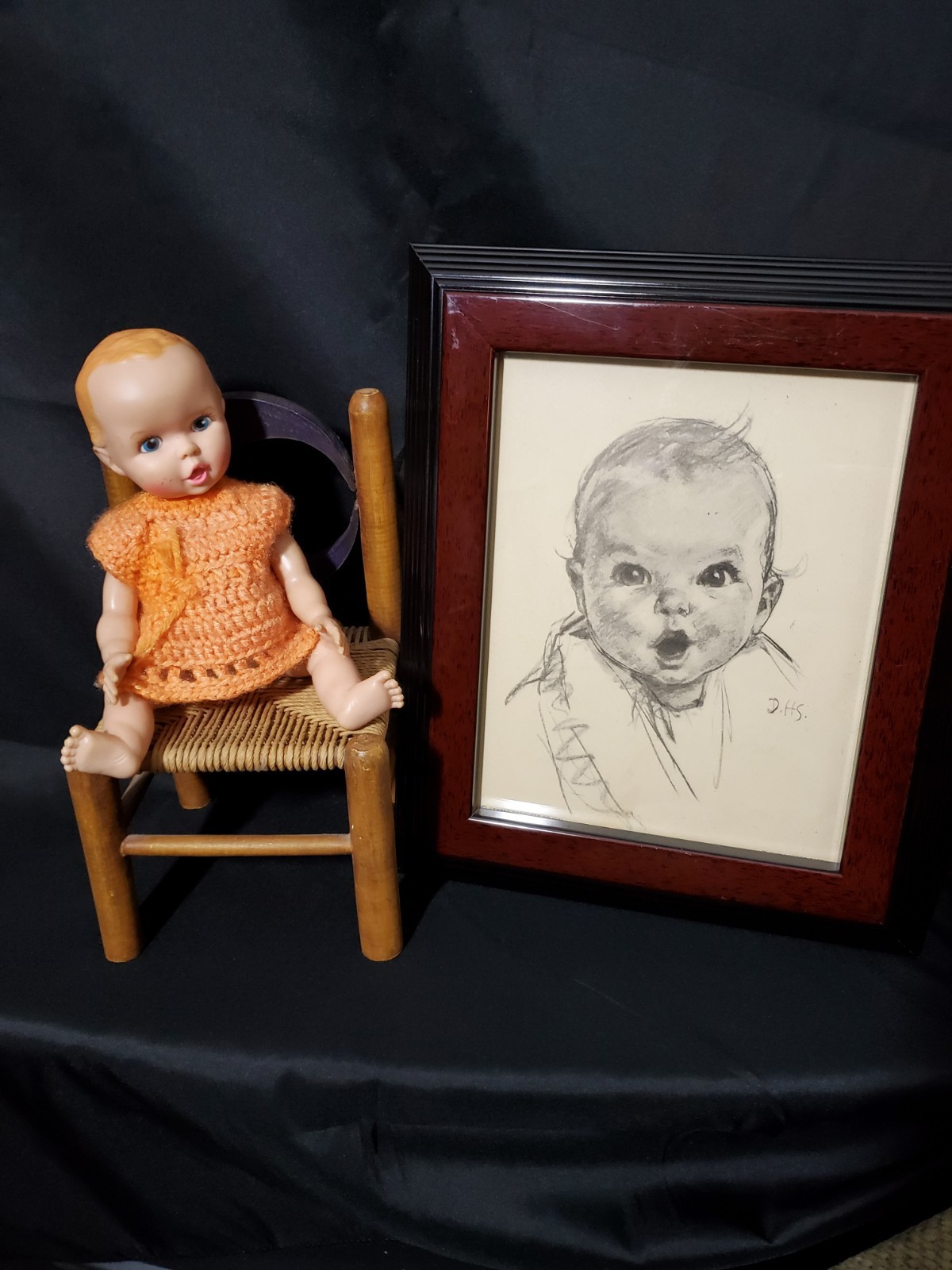 Vintage 1970’s GERBER BABY Doll With Signed Gerber Litho Collectors Gift Set