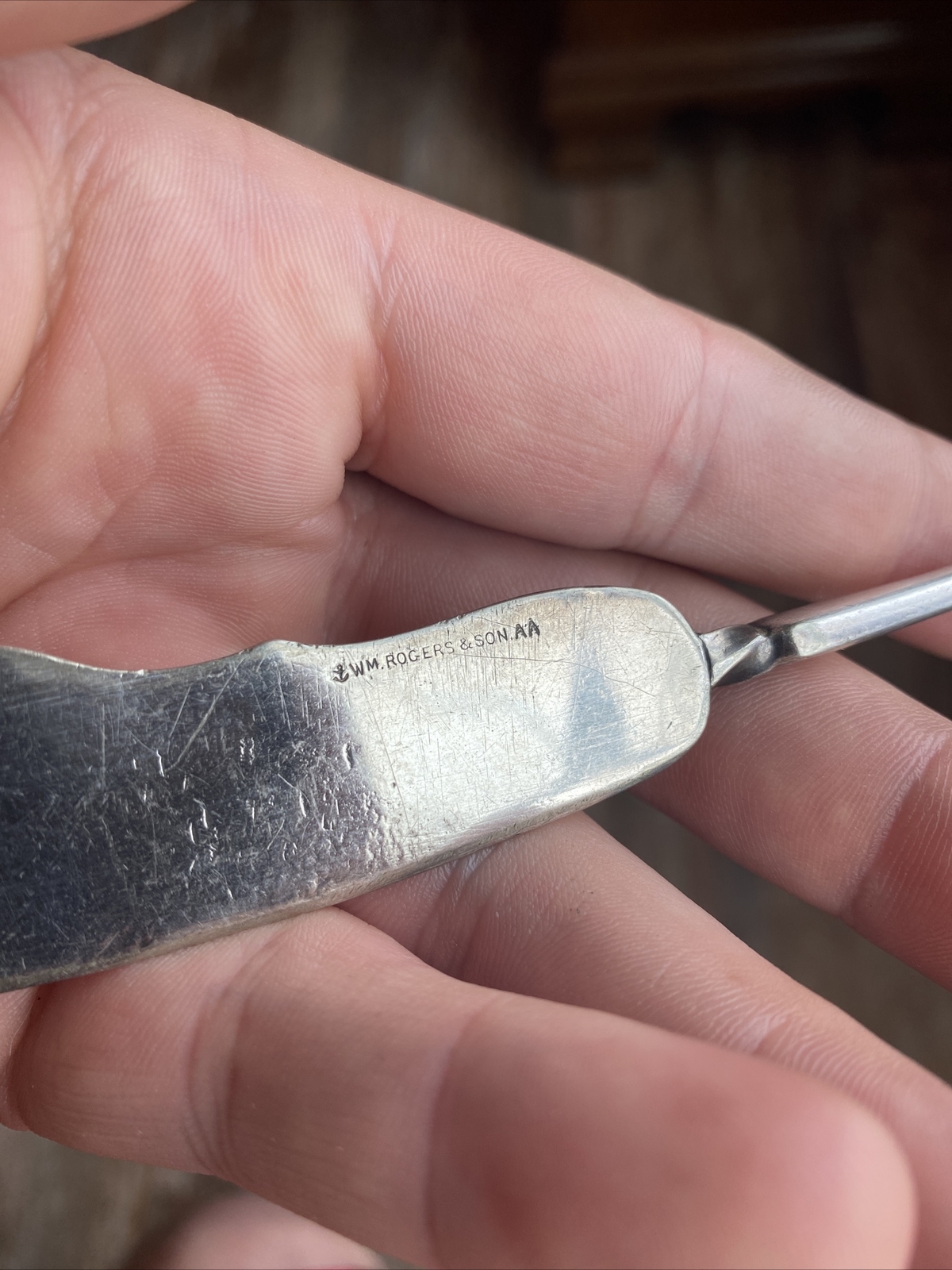 ⚓️ WM Rogers & Son AA EASTLAKE LYONNAISE 1879 TWISTED HANDLE MASTER BUTTER KNIFE