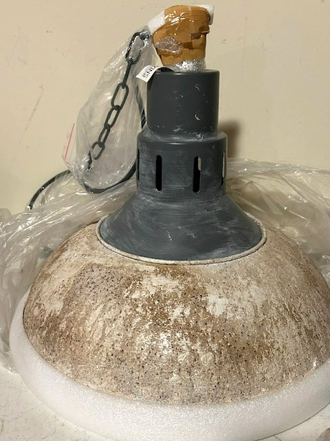 Primitive new round metal Pendant Light with distressed finish