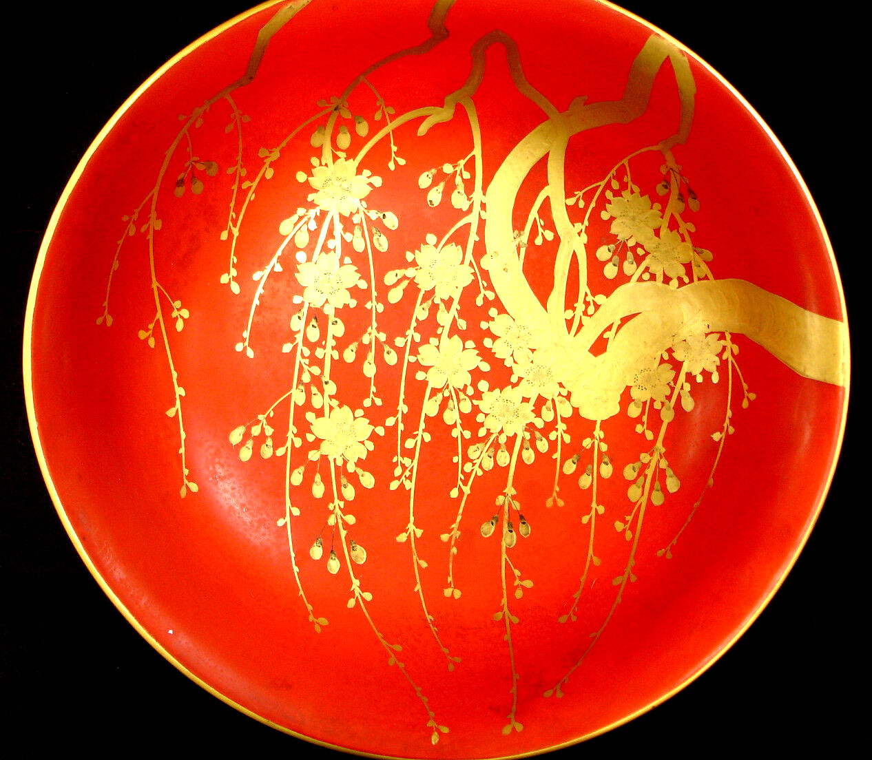 9 7/8″ D JAPANESE MEIJI PERIOD LACQUERED WOOD BOWL