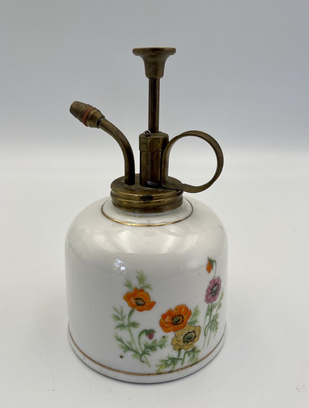 Vintage Counterpoint Japan Porcelain Plant Mister Pump Floral Poppy 1970s WORKS