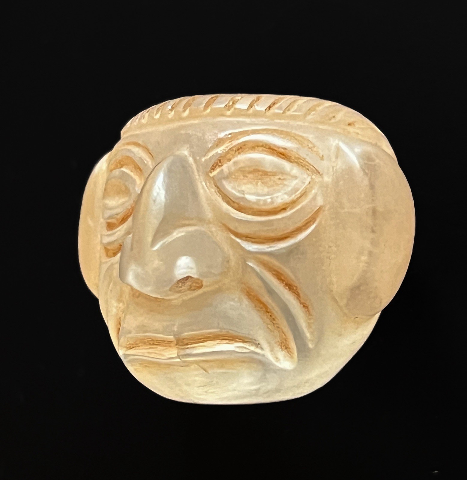 Pre Columbian Ancient Peru Moche Head Pendant Bead