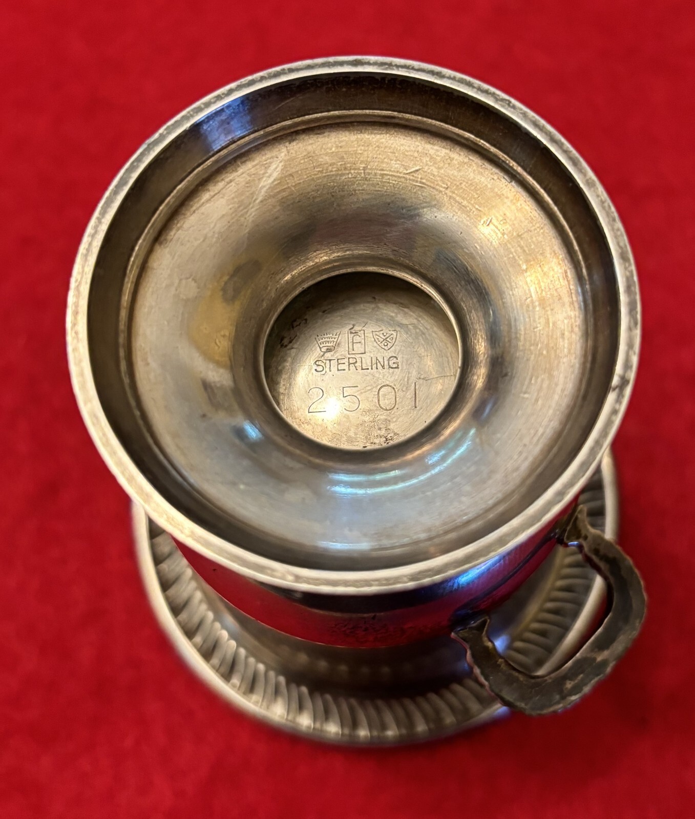 Sterling Silver Vintage Toothpick/Match Holder Urn With Handles by Fisher