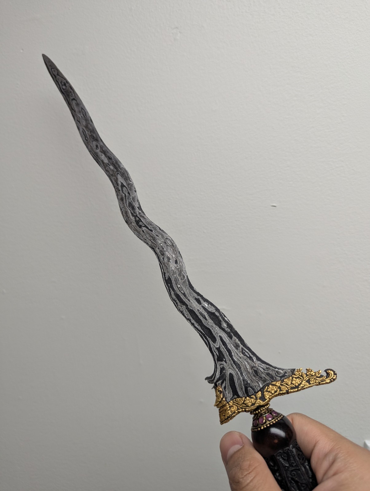Authentic Indonesian Keris kris Dagger Megantara. Damascus Dagger. Mataram