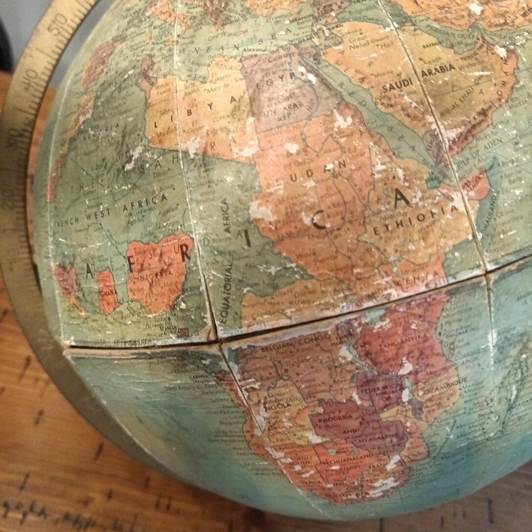 Vintage 1940s Replogle Precision Globe 12″ Table Top 1 Made In USA Rare