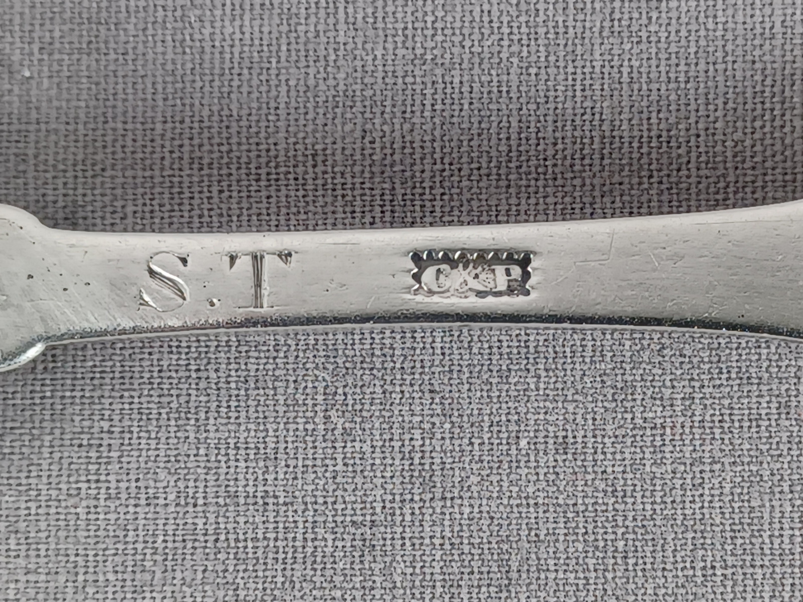 Cleveland & Post New London CT Coin Silver Salt Spoon Circa 1815-1837