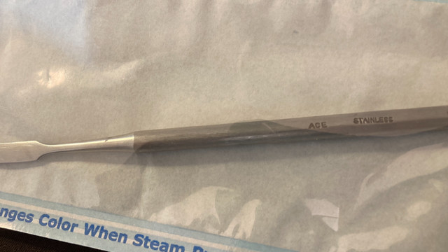 ACE SPATULA DENTAL INSTRUMENT STAINLESS MADE IN USA