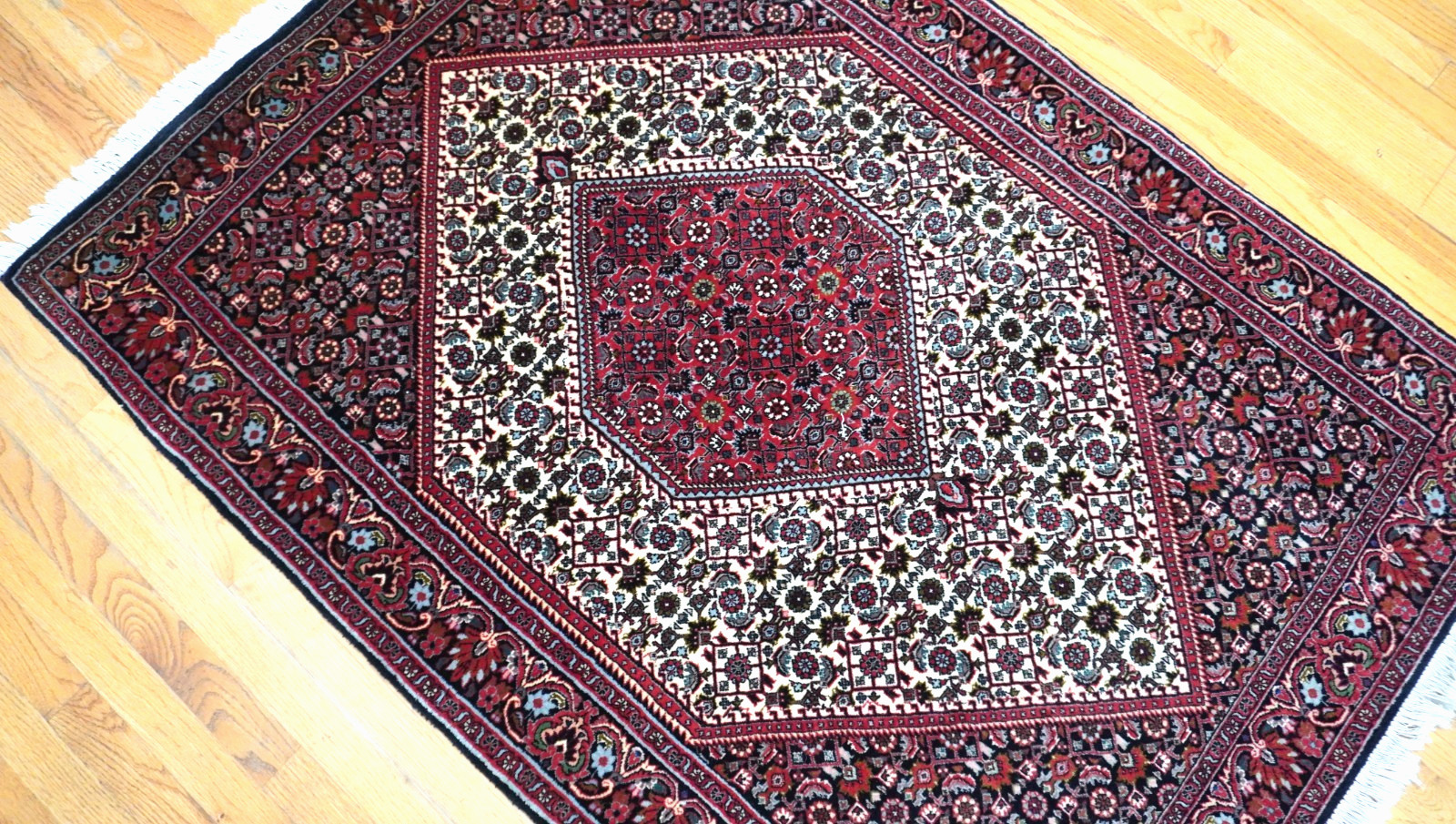 Fine Bijarr Hand Knotted Wool Geometric Premium Quality Rug 3’3″x 5’3 Excellent