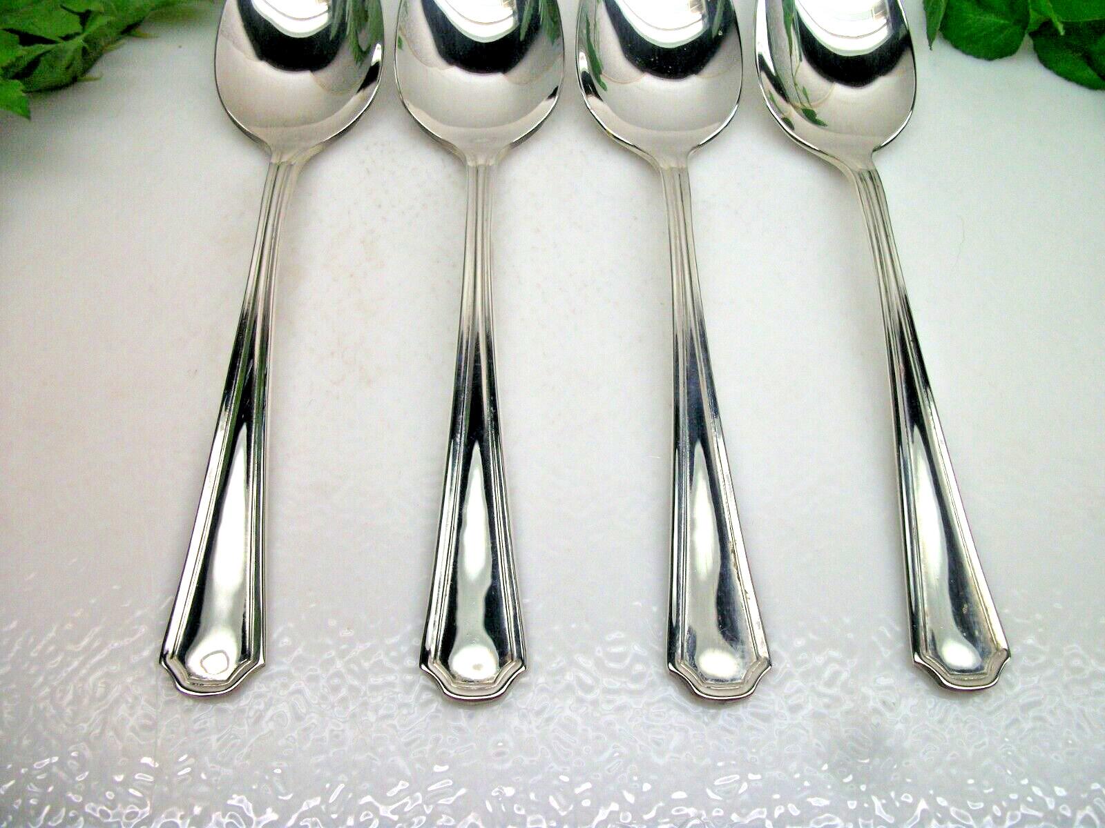 4 Oneida Silver Clairhill FAIRHILL Silverplate Oval Place Soup Spoons 1978