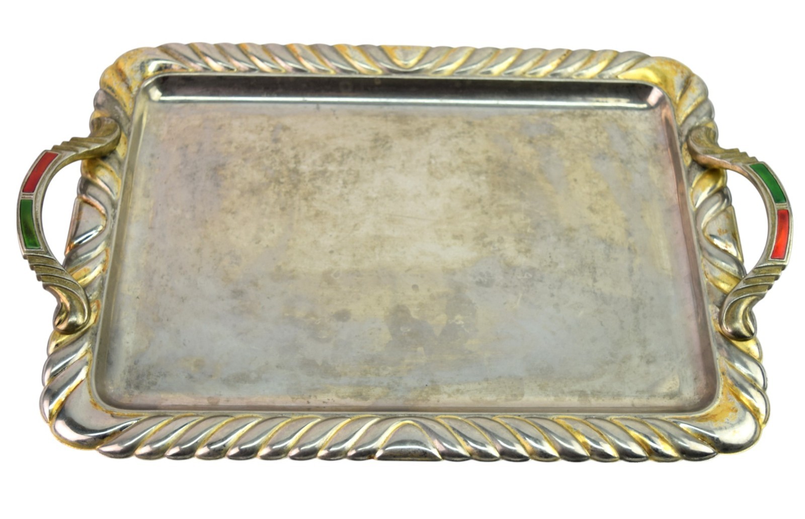 Indian Vintage Wall / Kitchen Decorative Royal Brass Tray Length 17”G26-96