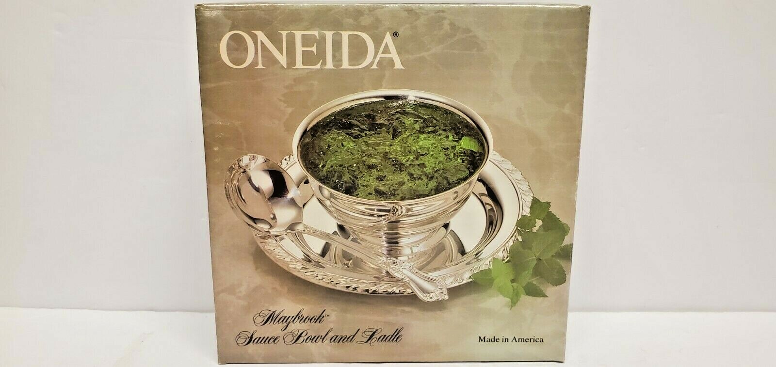 Brand New Oneida Maybrook Sauce Bowl and Ladle Made In America
