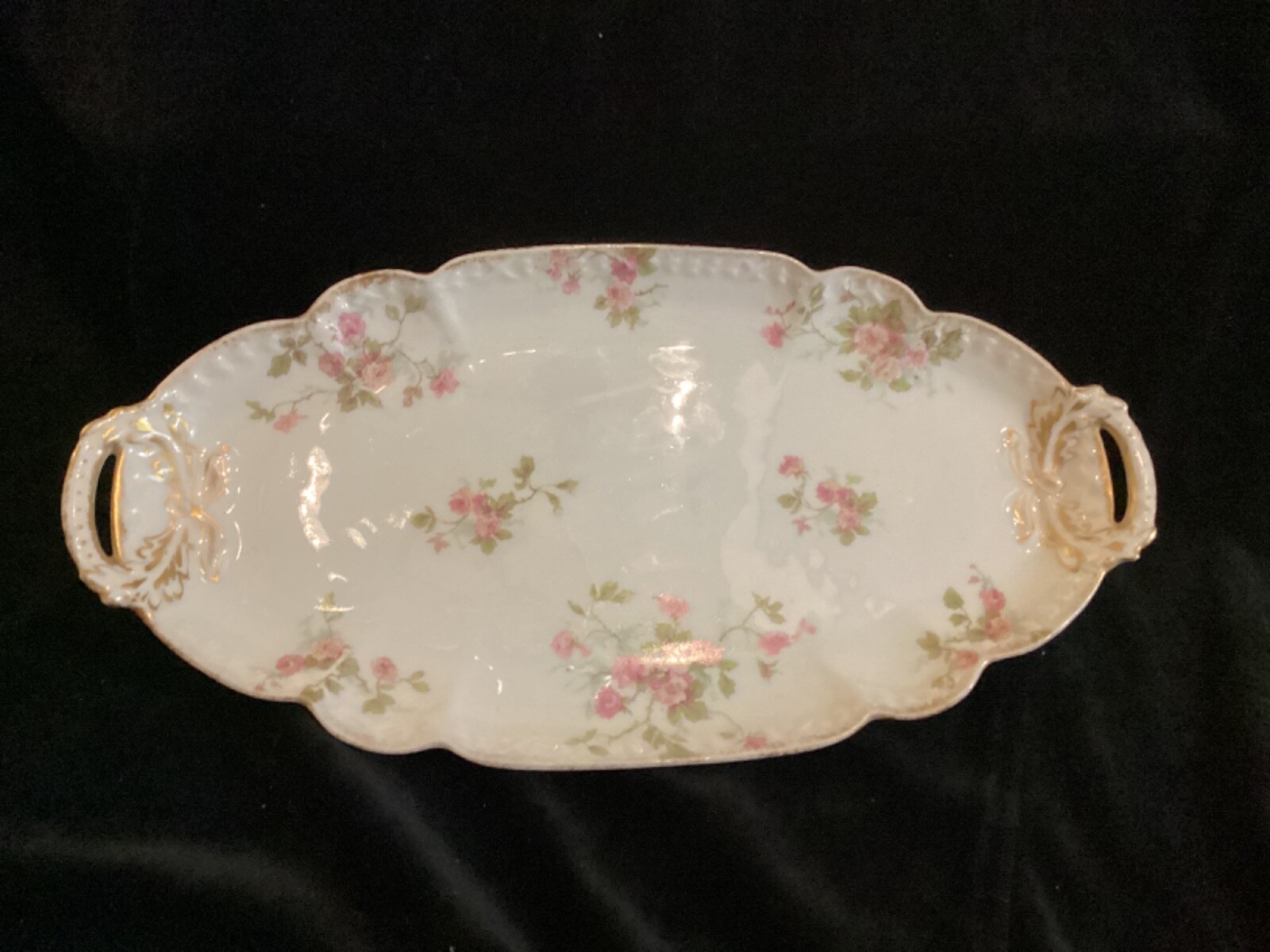 Haviland – Limoges – France – CH Field – Pink Roses – tray