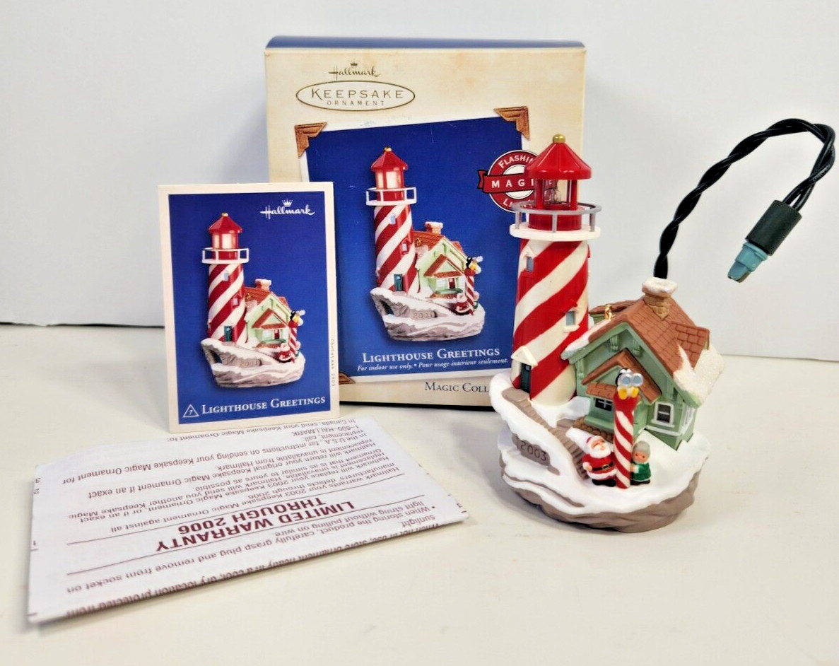 HALLMARK KEEPSAKE LIGHTHOUSE GREETINGS MAGIC #7 2003 QX7409