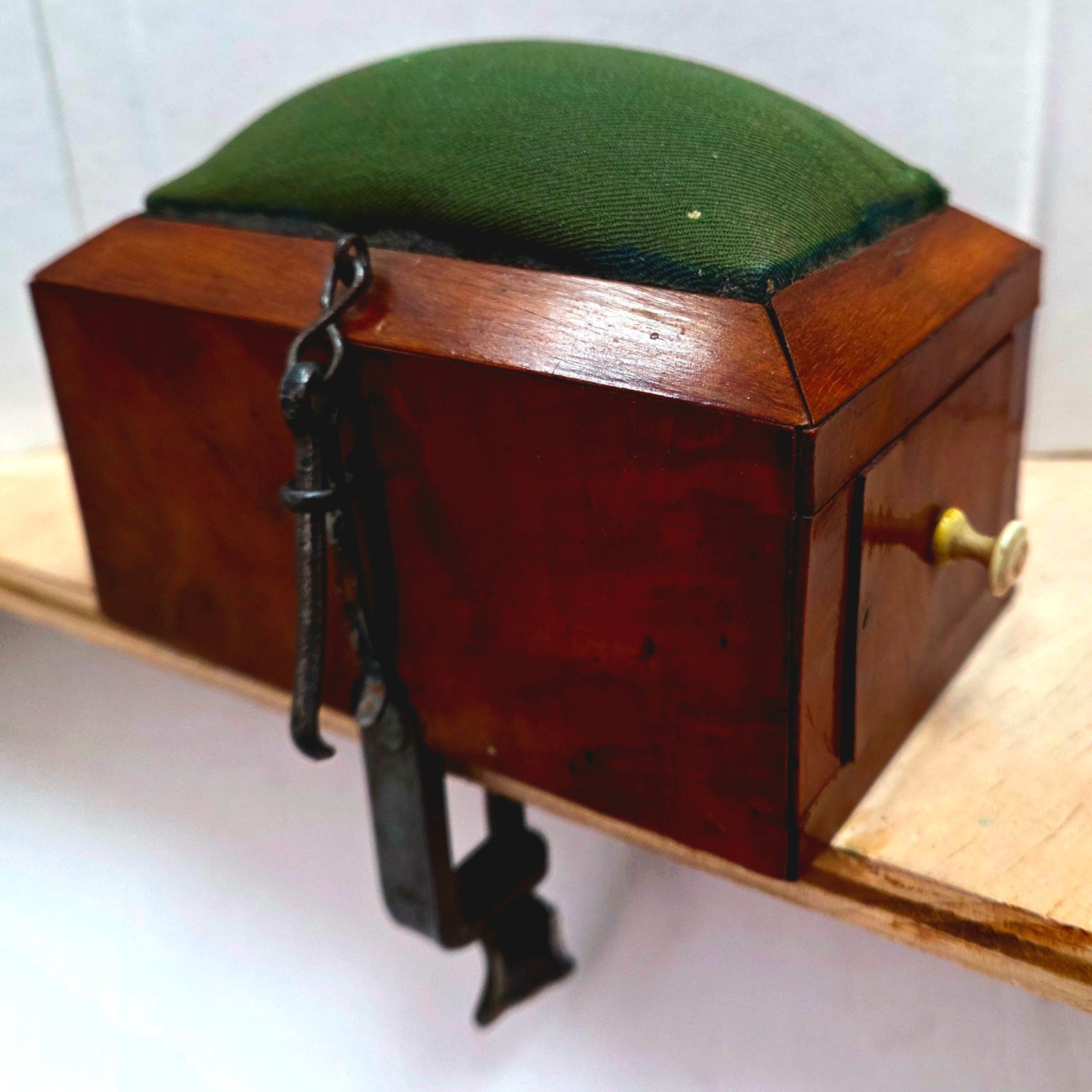 Antique Sewing Clamp Drawer Pin Cushion