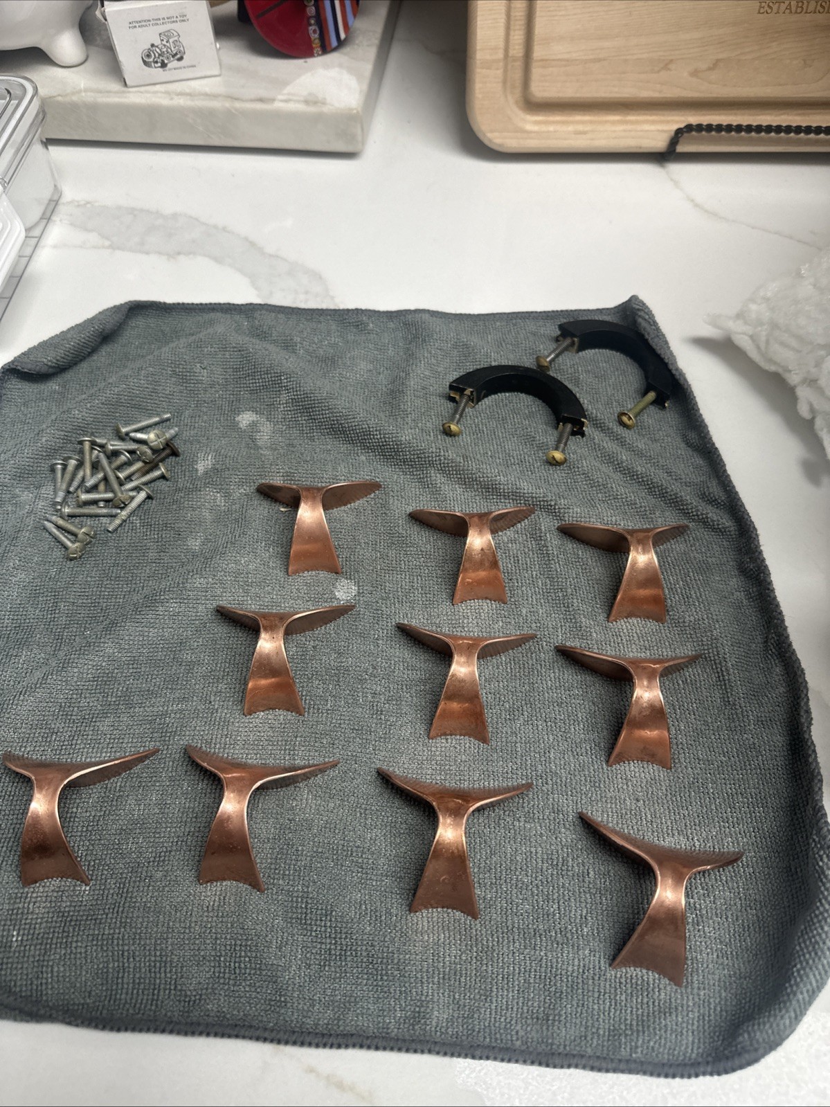 Mid-Century Modern Whale Tail Handles (Read Description)
