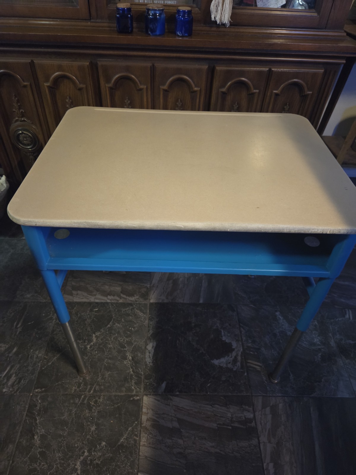 Mid Century Vintage Metal Billie Student Desk