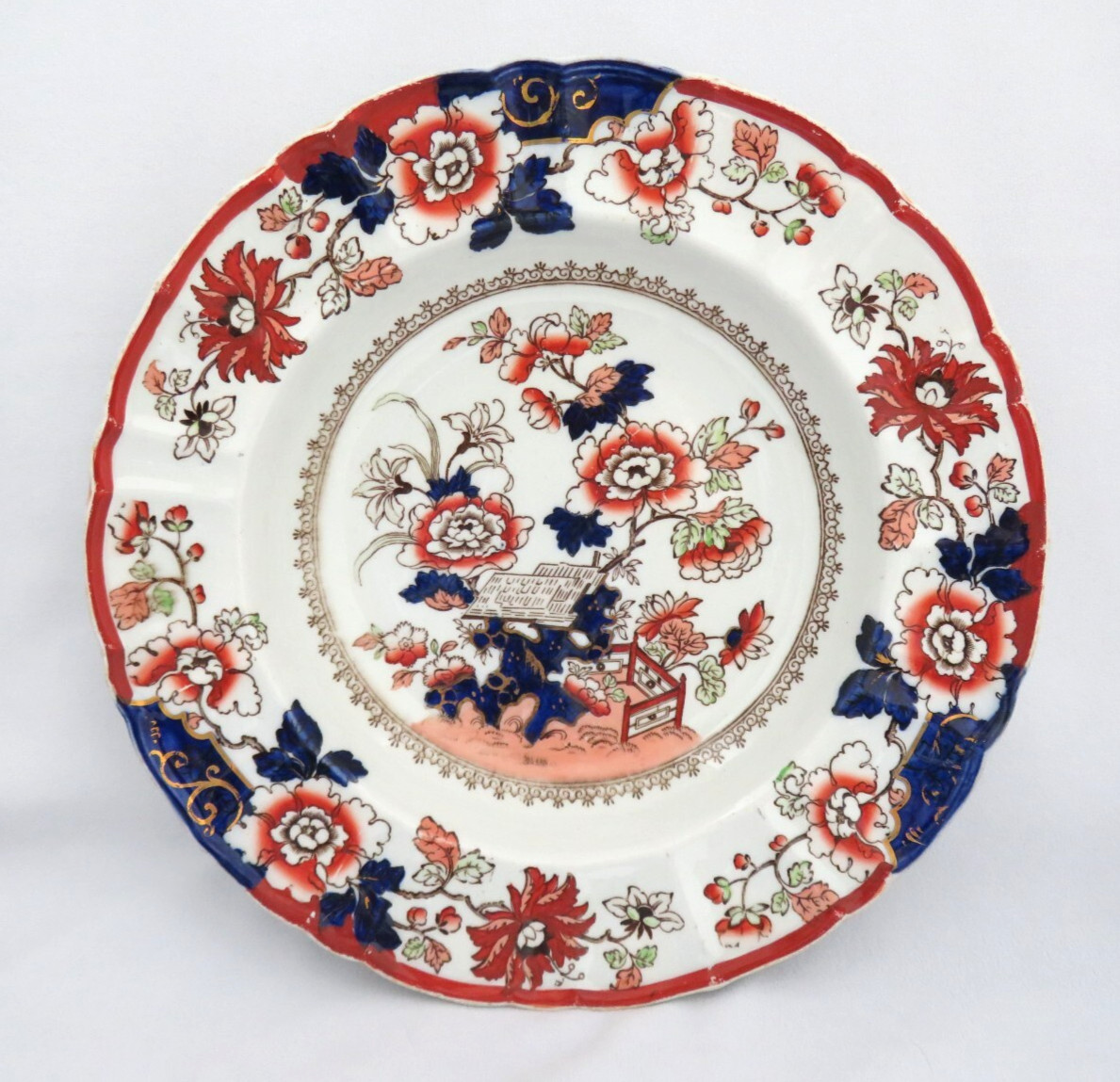 Mason’s Ironstone Imari Rust BIBLE Pattern Rim Soup / Pasta Bowl Mid 1800s #6