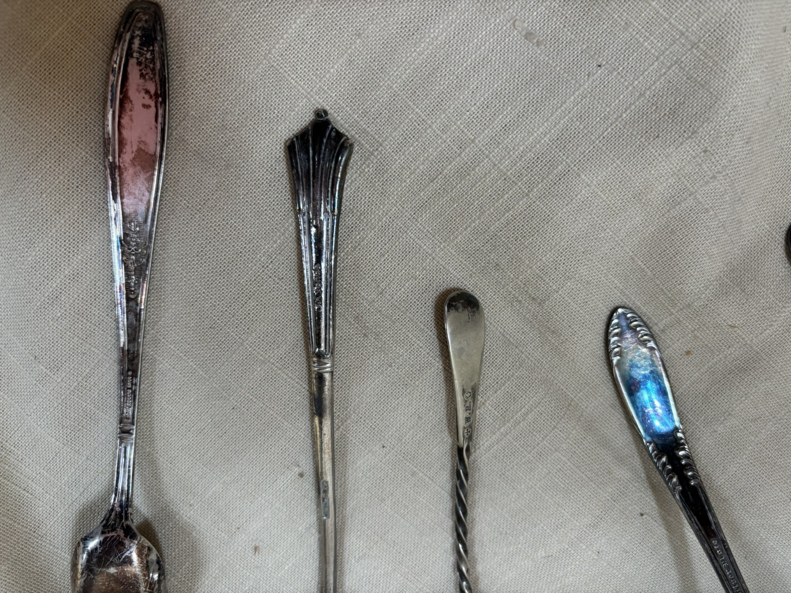 Silverplate Flatware Spoons-Forks-Ladles Small-10 Pcs 4.5″-8″ Various Makers