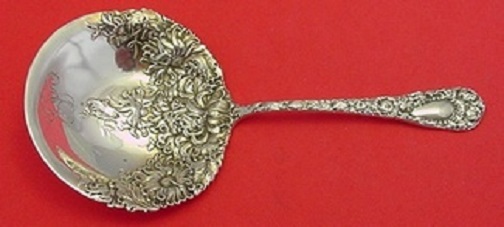 Chrysanthemum by Durgin Sterling Silver Nut Spoon Fancy 5 1/8″ Serving Heirloom
