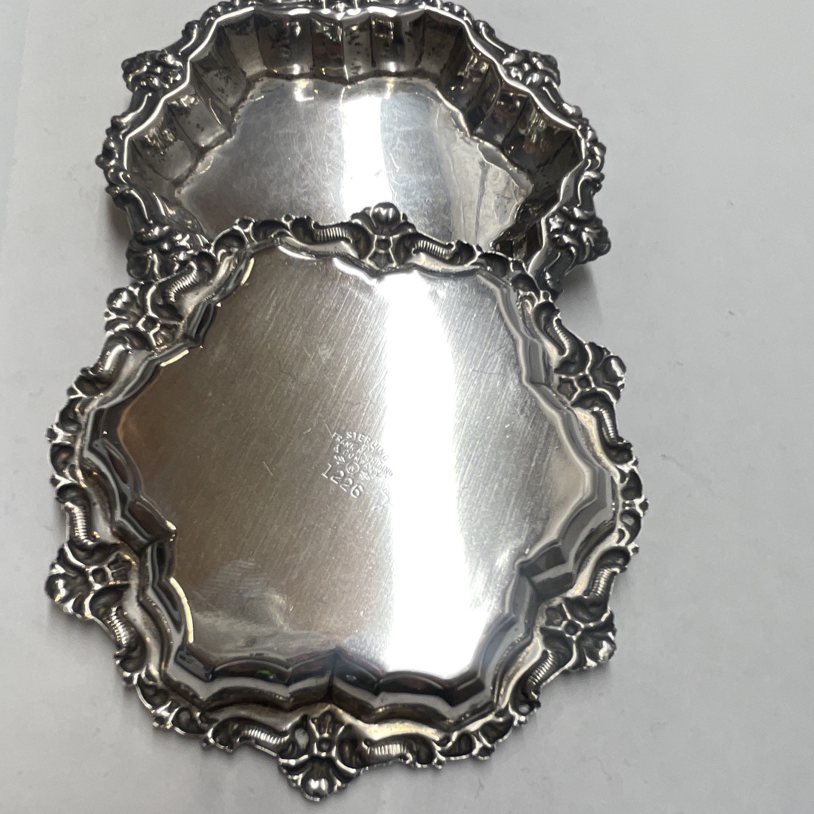 Frank M. Whiting & Company. BasedAntique Coasters Set, Ornate, 3.5 Inch Diameter