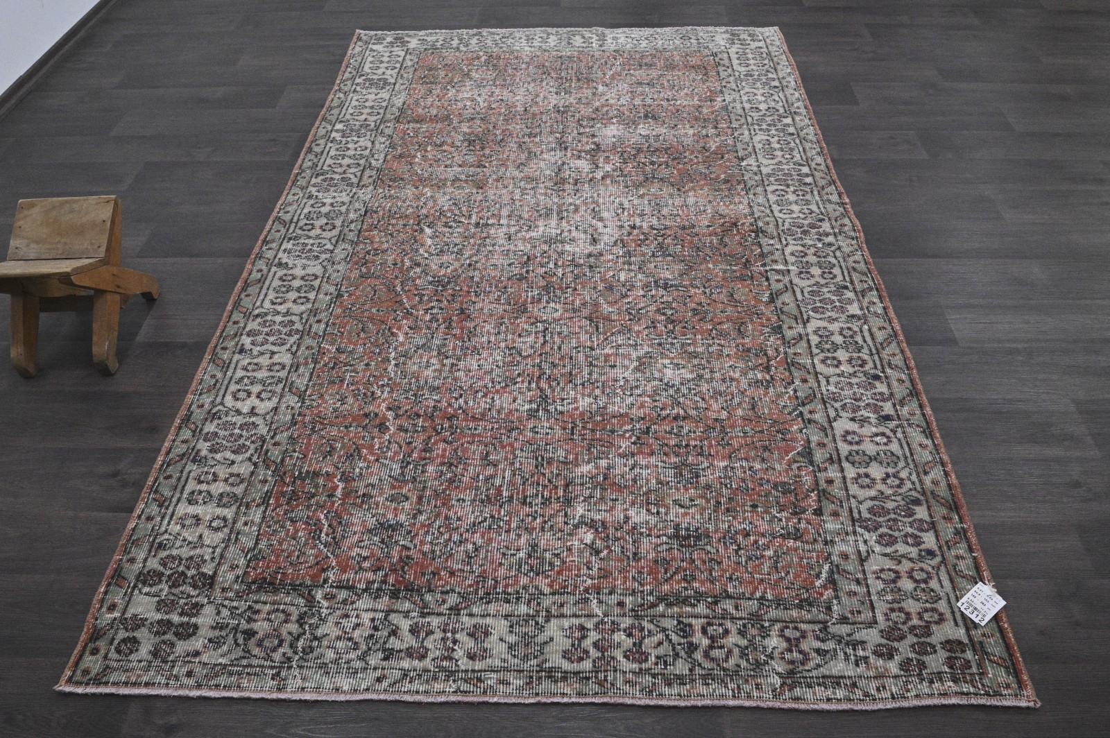 Oushak Turkish Vintage Rug 5×8 Kilim Rug Anatolian Handmade Boho Decor RED