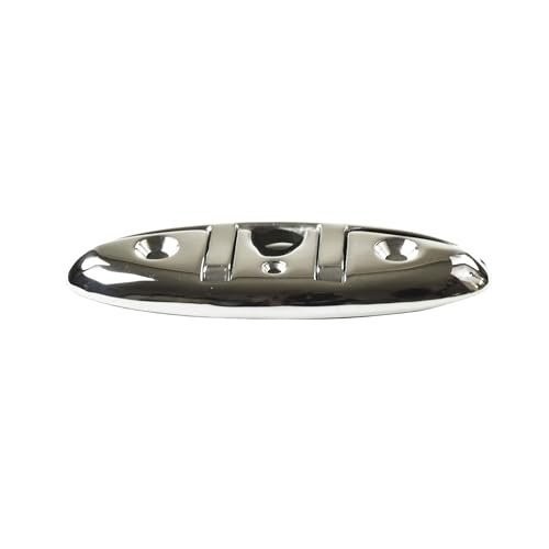 MARINE CITY 6″ Rope Folding Cleat Flip-Up 316 Stainless Steel Space-Saving Boat