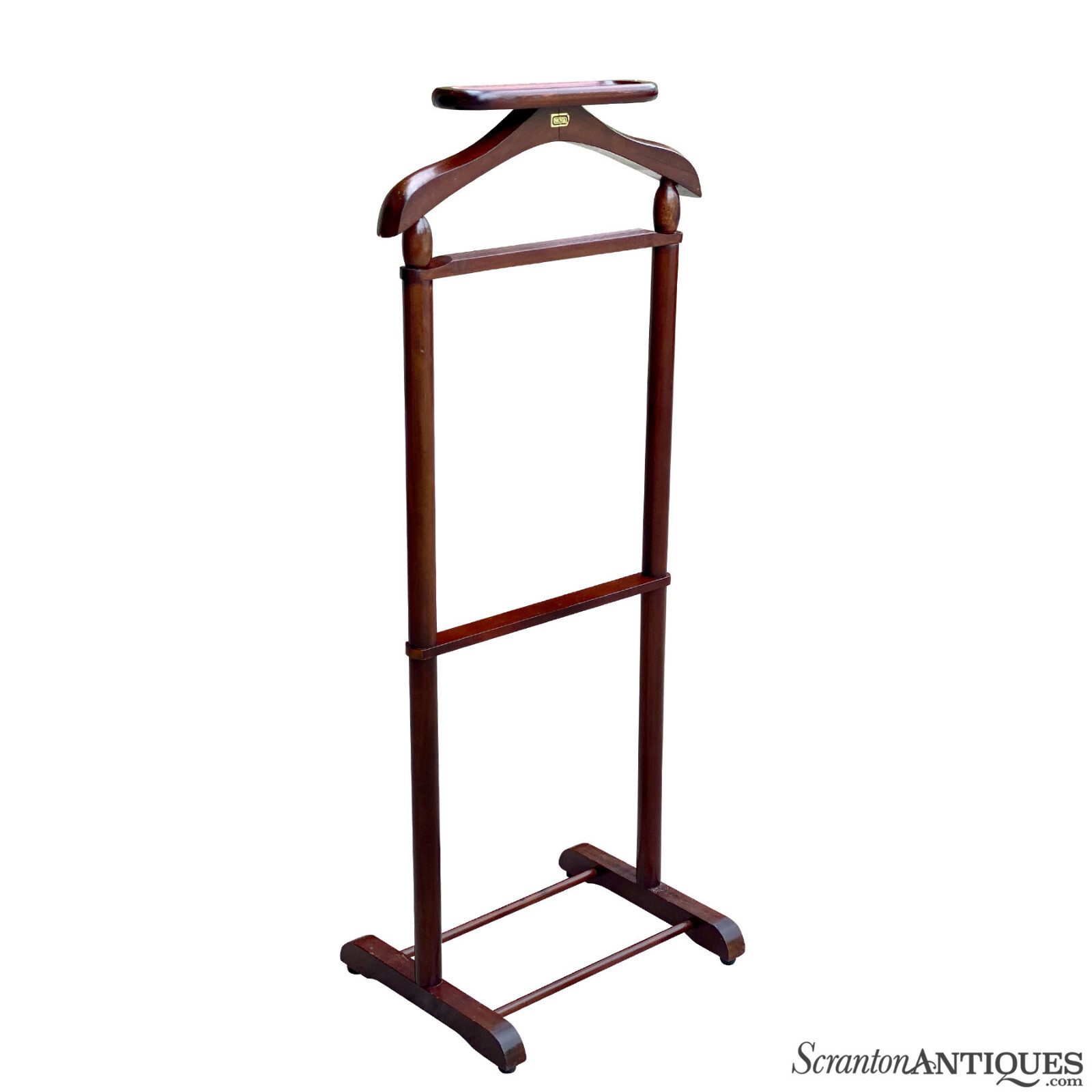 Vintage Traditional Mahogany Gentleman’s Suit Jacket Valet Stand by Nova