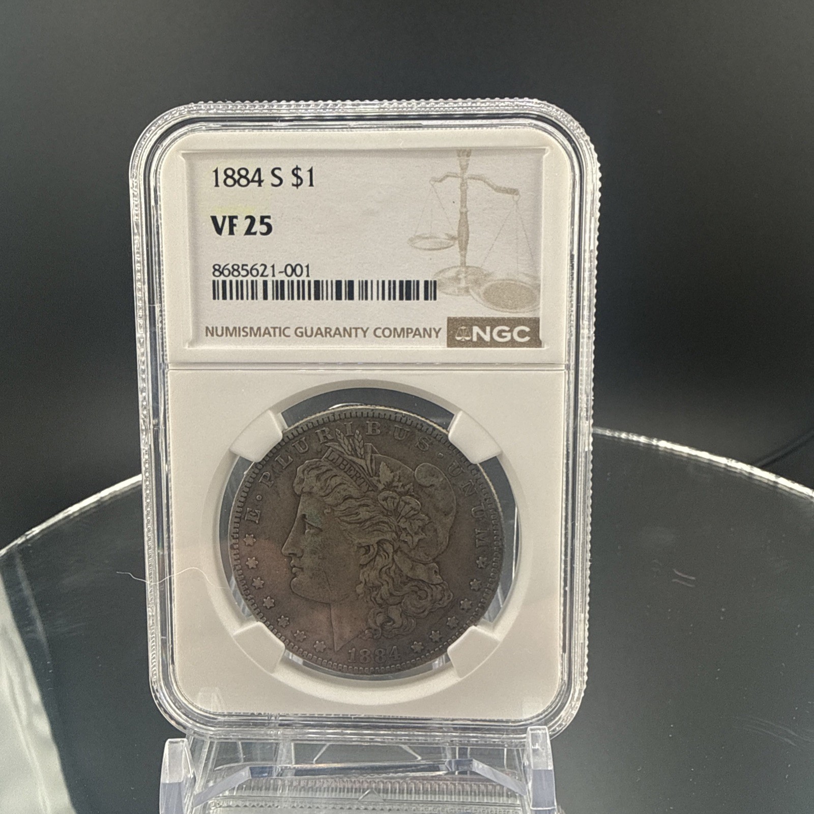 1884-S Morgan Silver Dollar NGC VF25 Key Date – Better Date San Francisco Silver