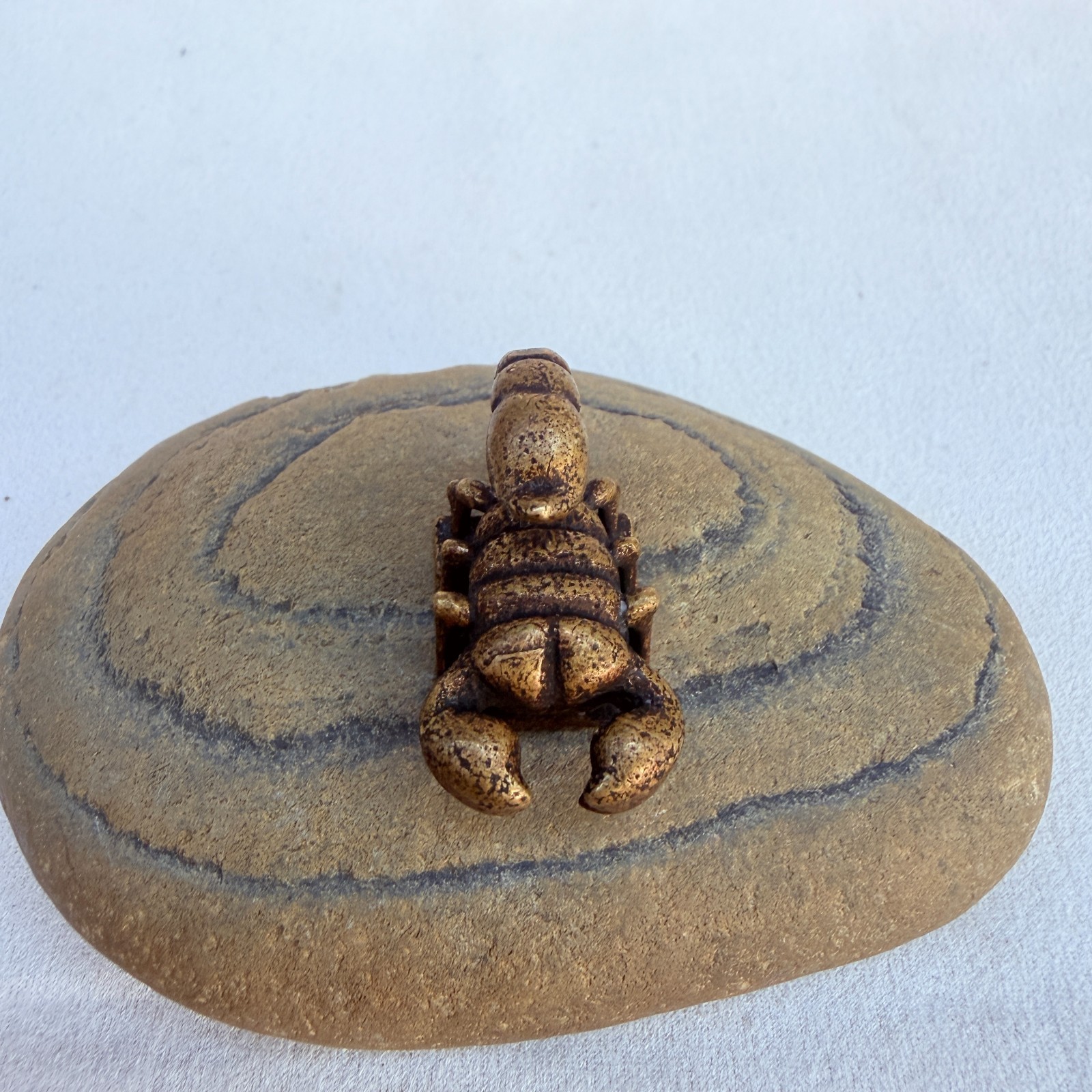 Old Chinese Tibetan Buddhist Yellow Lima Copper scorpion seal