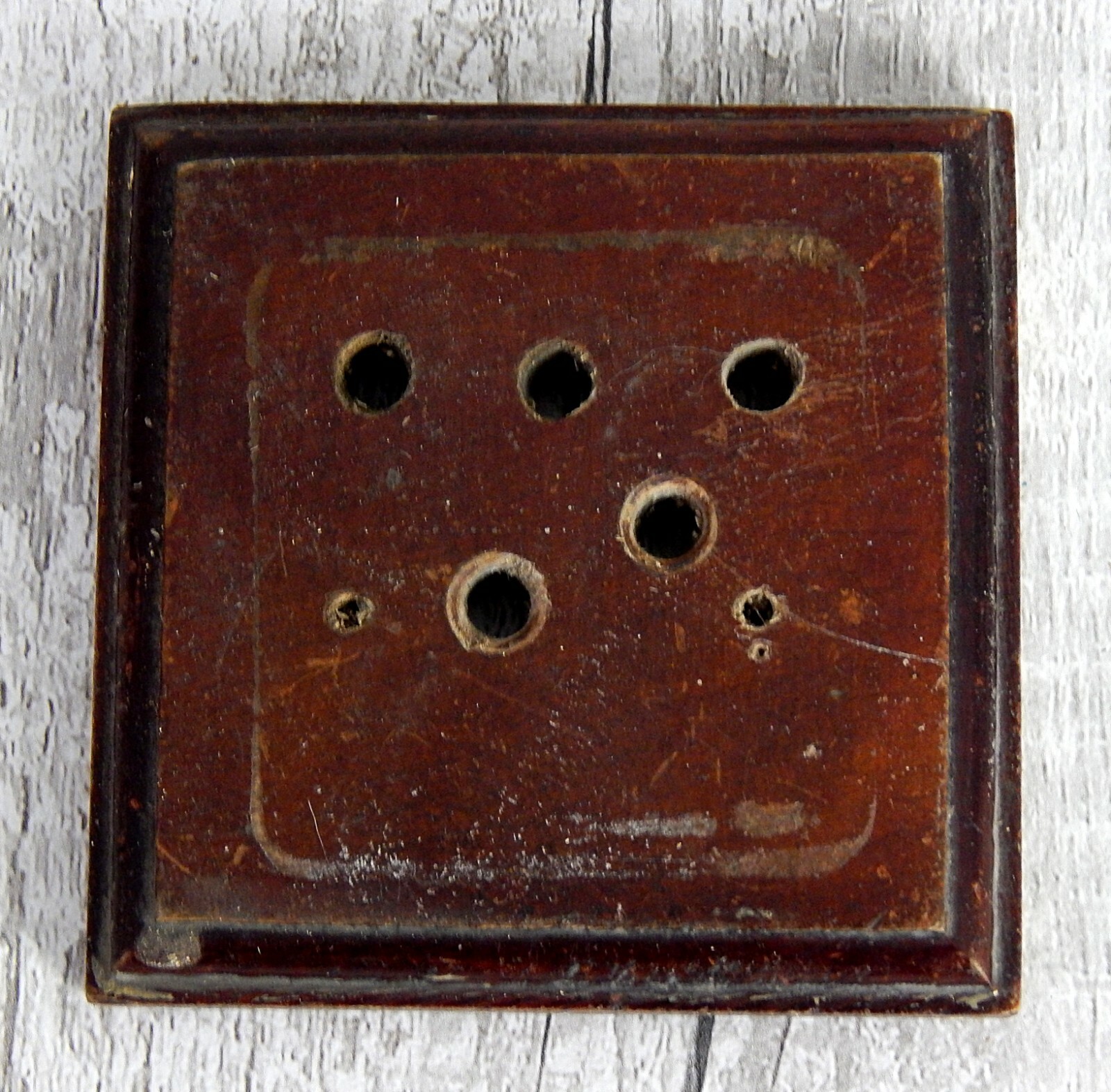 Genuine Vintage 1930s Wooden Pattress for Dolly Light Switch Period House #D
