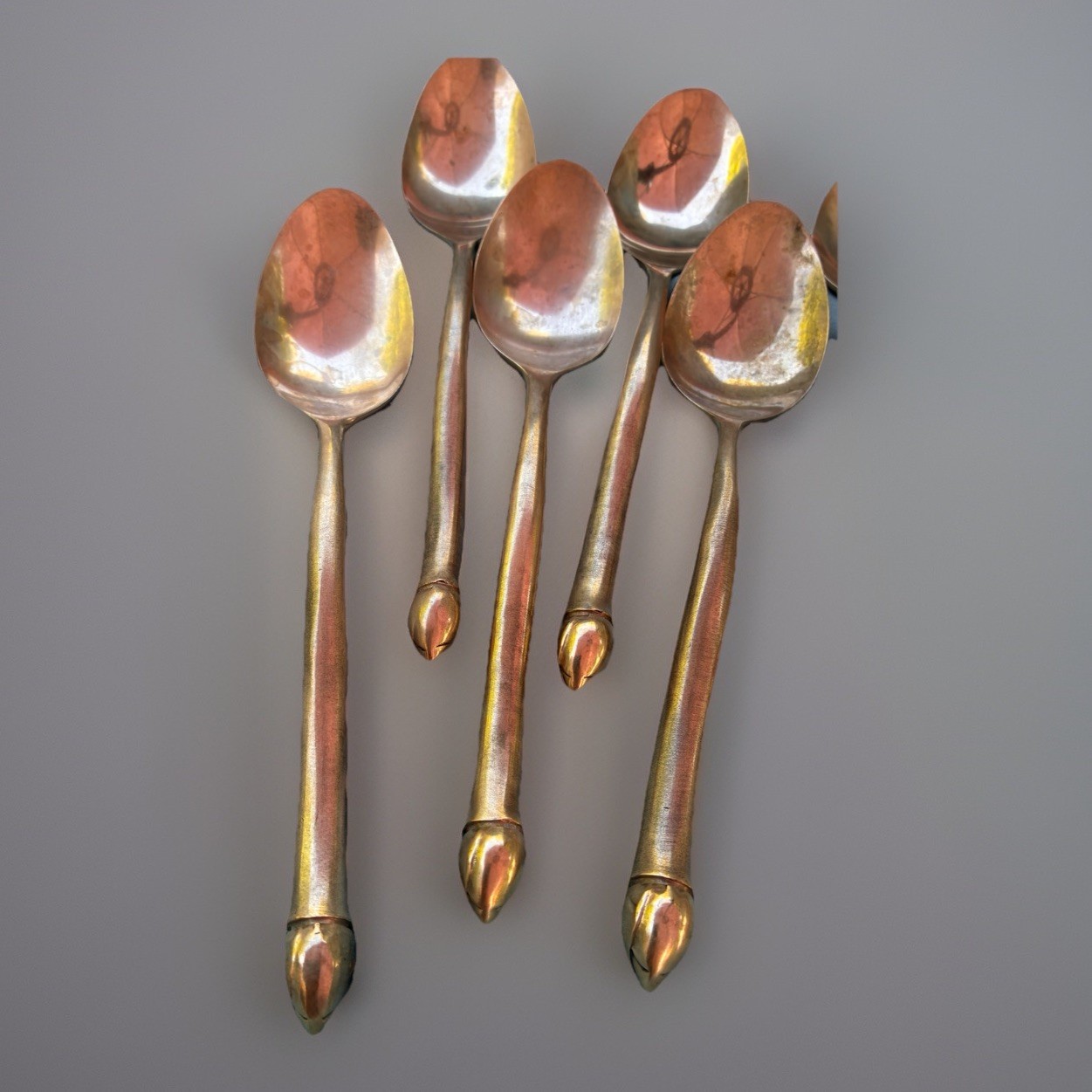 Tulip Bud Heavy Flatware Silver Plated Curved Stem Similar Izabel Lam Sphere